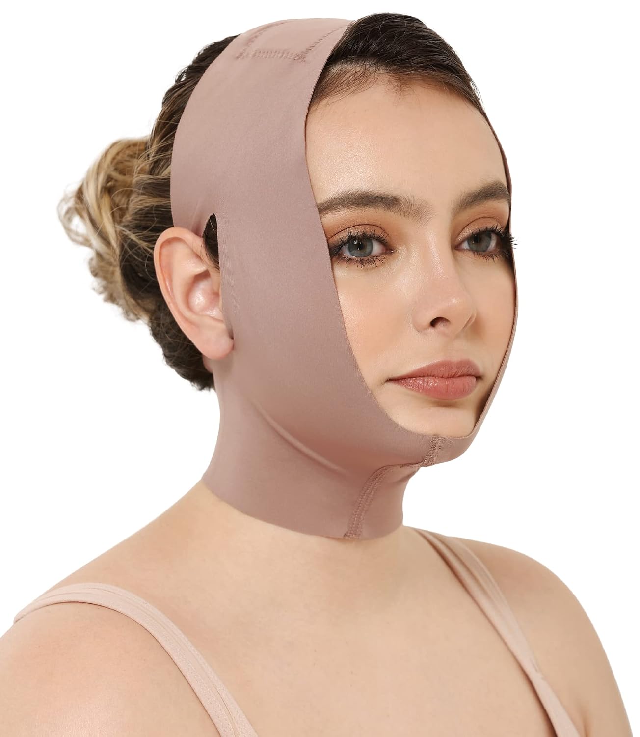 FAJA MENTONERA CURVEEZ POST CIRUGÍA LIPO COMPRESIÓN PARA PAPADA Y CUELLO - 1