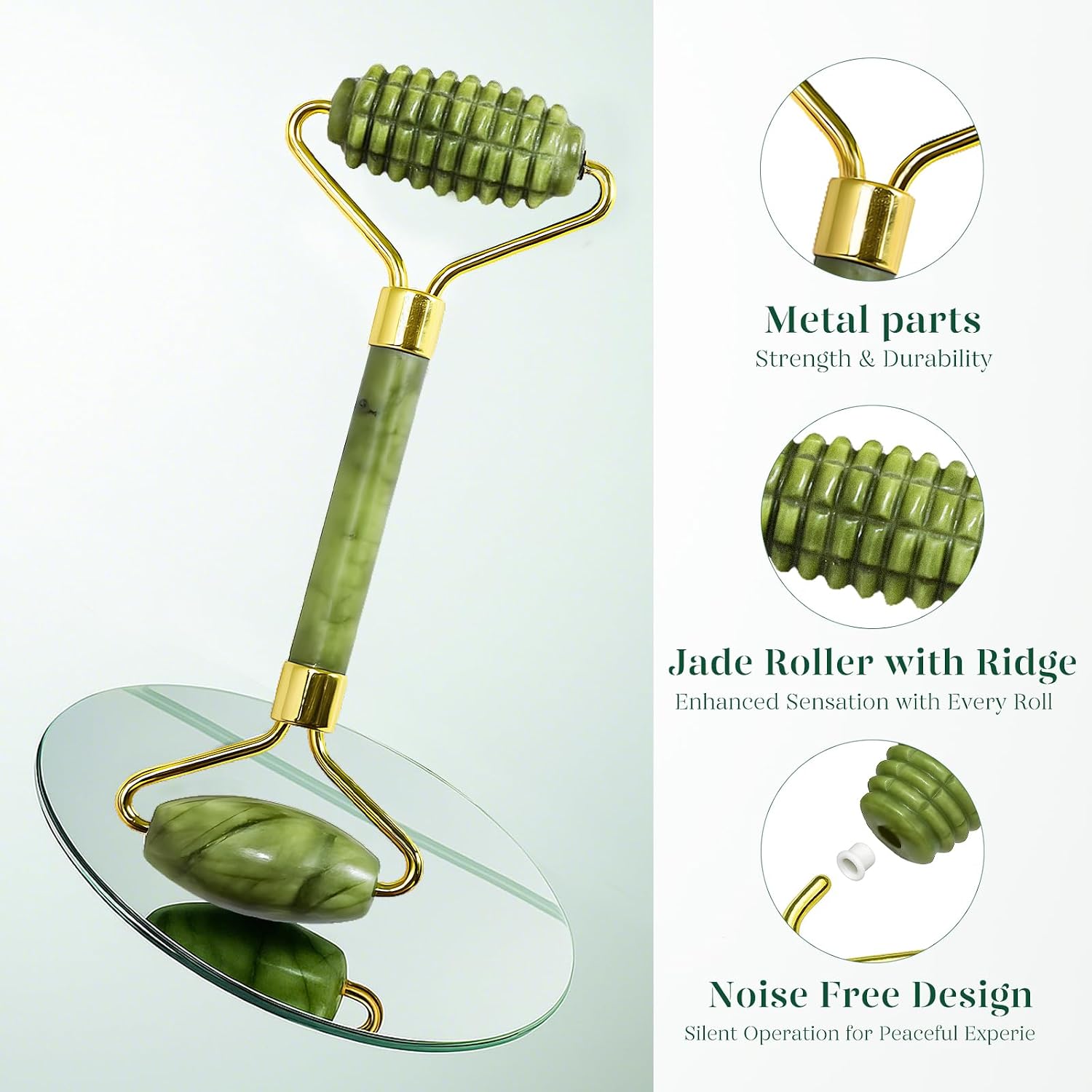 RODILLO FACIAL Y GUA SHA BAIMEI ICYME DE JADE PARA REDUCIR HINCHAZÓN Y REAFIRMAR PIEL - 3