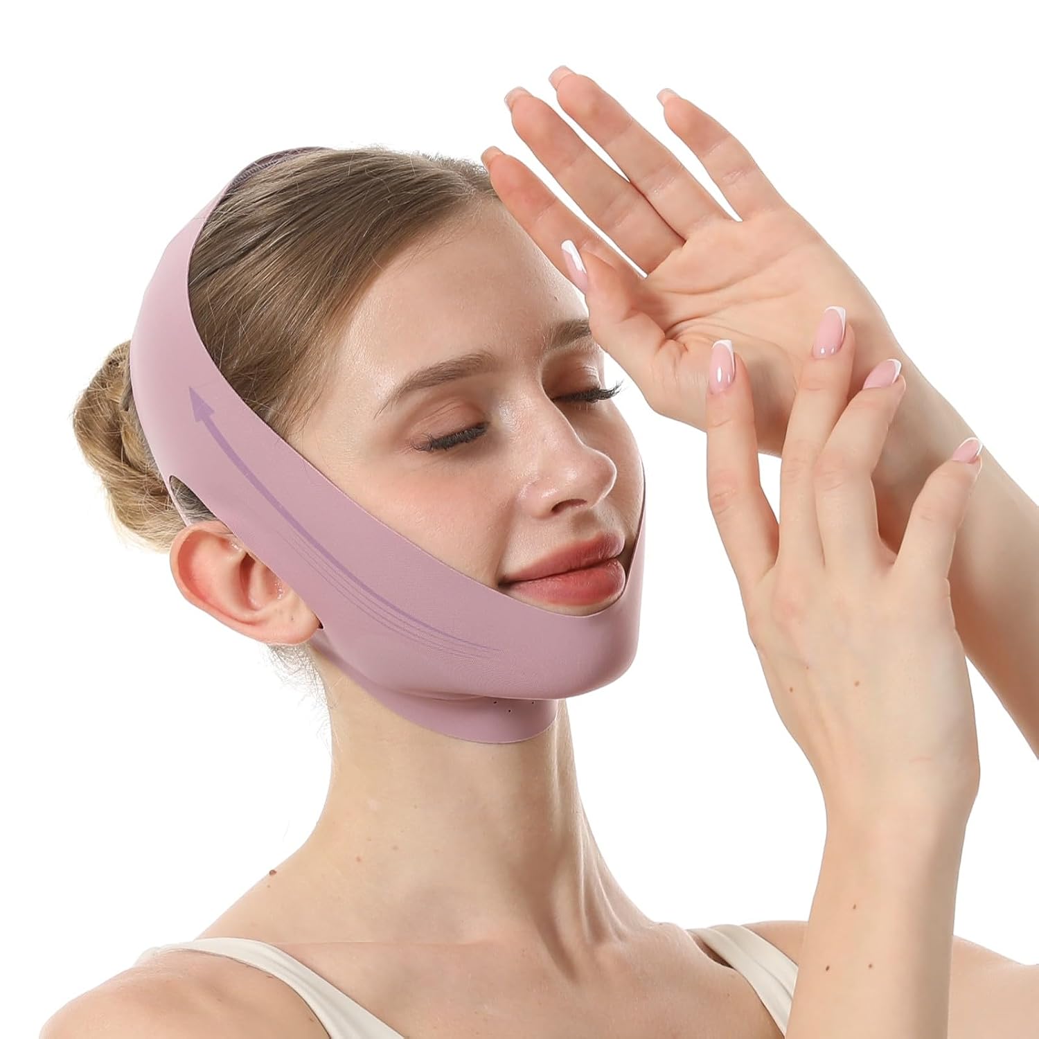 MASCARILLA DE LEVANTAMIENTO V-LINE PATGOGO MEDIANA ROSA - 1