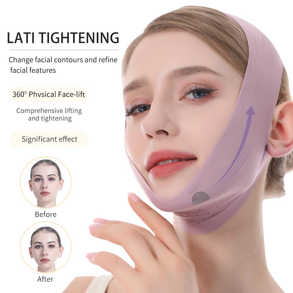 MASCARILLA DE LEVANTAMIENTO V-LINE PATGOGO MEDIANA ROSA - 3