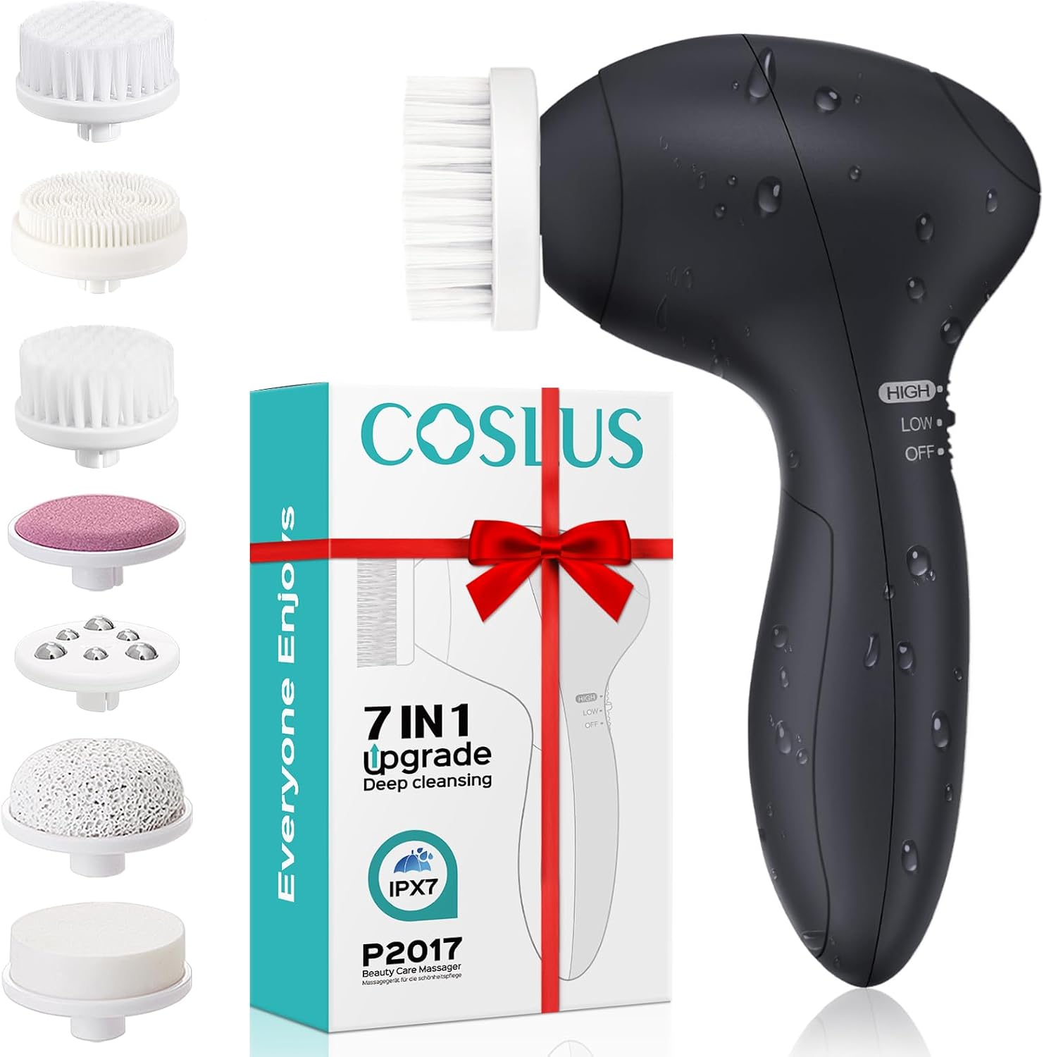 CEPILLO FACIAL LIMPIADOR COSLUS FACIAL CLEANSING BRUSH NEGRO - 1