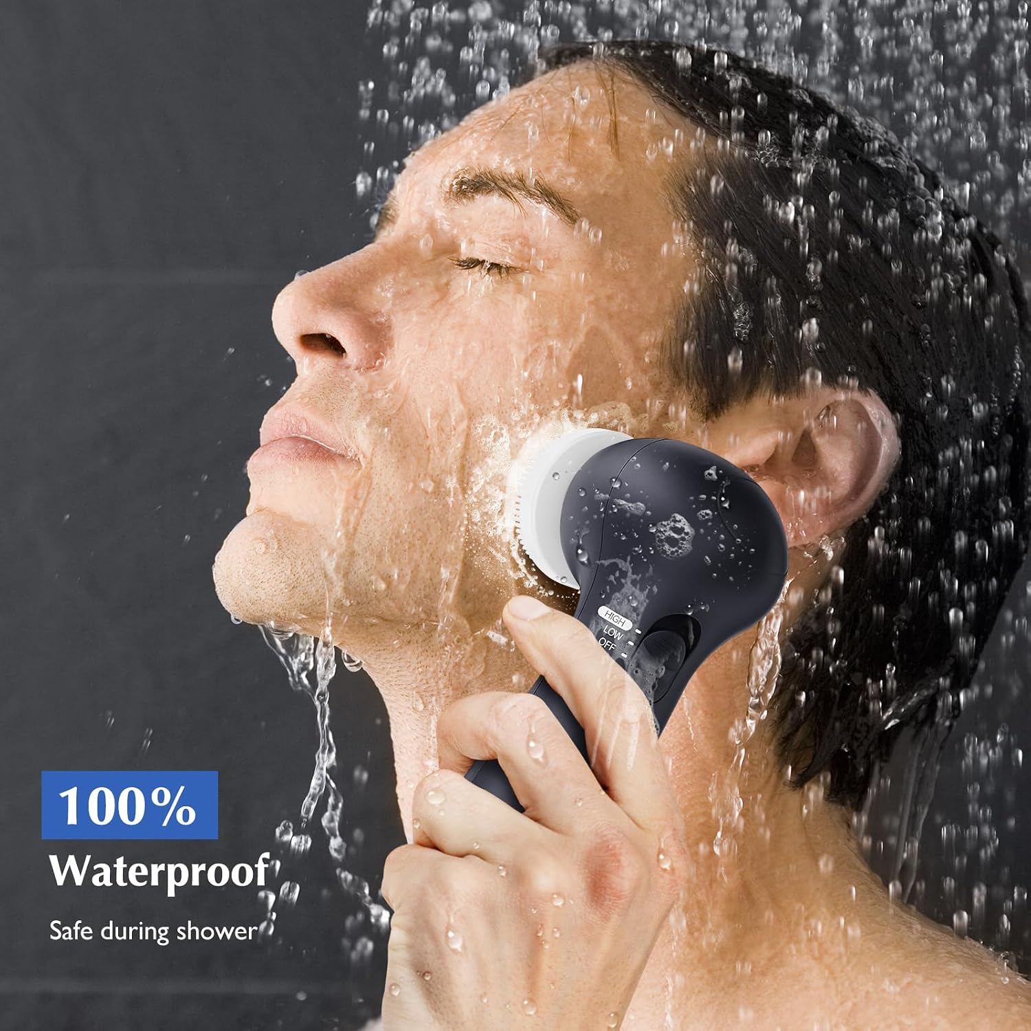 CEPILLO FACIAL LIMPIADOR COSLUS FACIAL CLEANSING BRUSH NEGRO - 4
