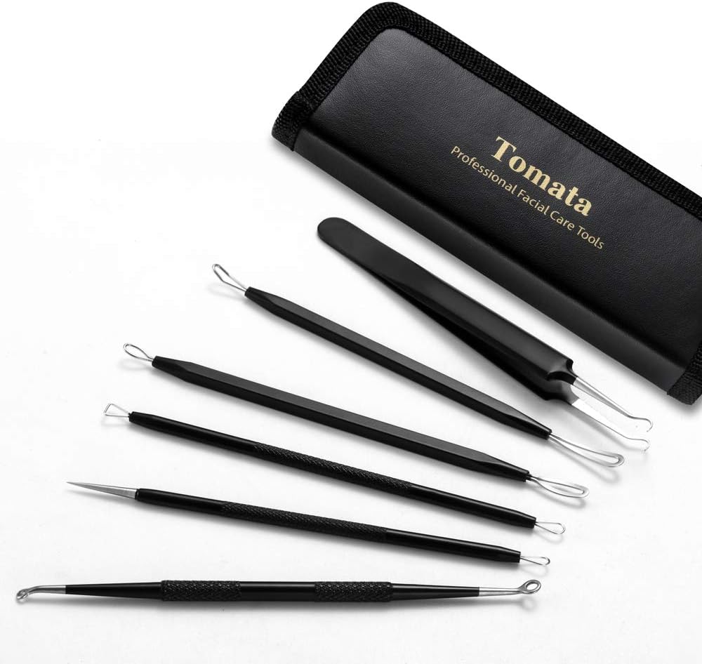 KIT REMOVEDOR DE PUNTOS NEGROS TOMATA 6 PIEZAS ACERO INOXIDABLE - 5