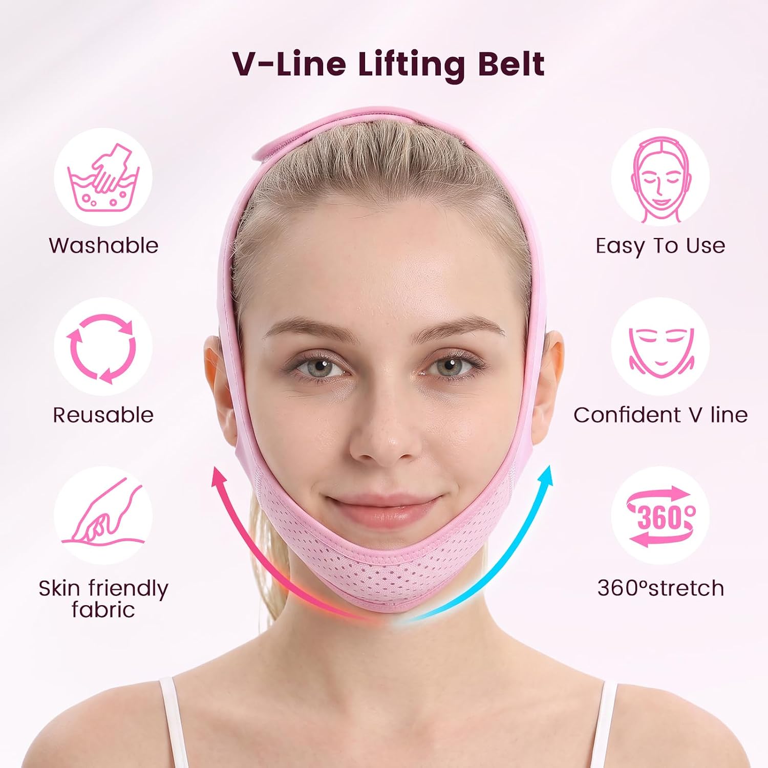 MASCARILLA FACIAL LIFTING V LINE REUTILIZABLE BOLEOUY ROSA - 2