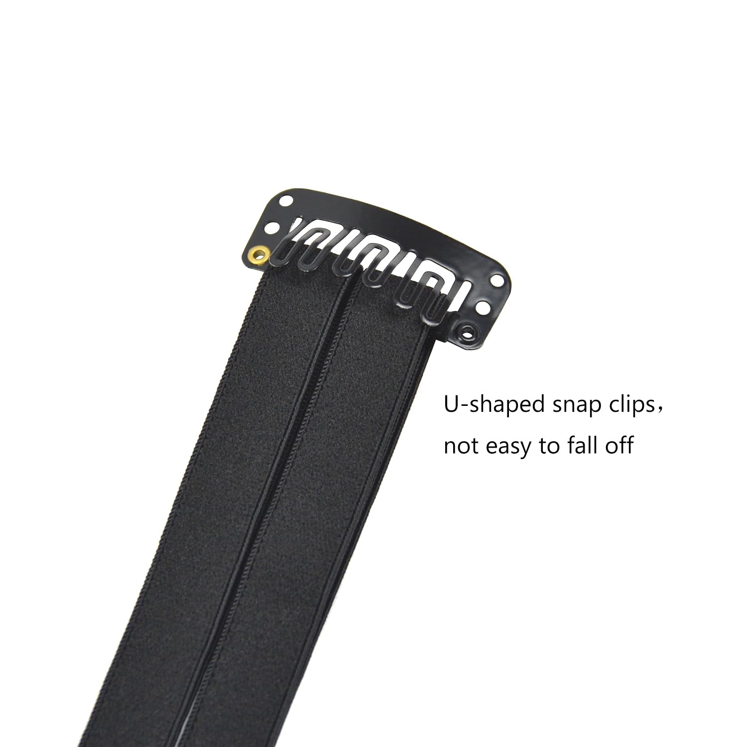 BANDAS FACIALES YTBYT CON CLIPS AJUSTABLES 24CM NEGRO DOBLE - 4
