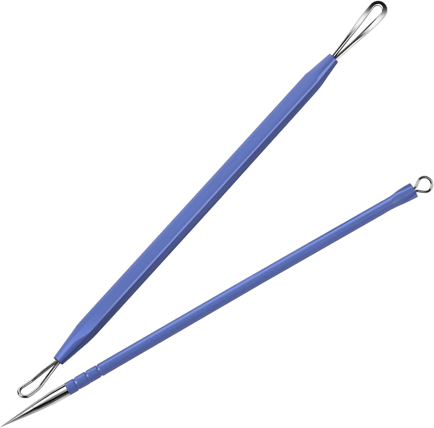 EXTRACTOR DE ESPINILLAS TEENITOR 2 EN 1 ACERO QUIRÚRGICO AZUL - 1