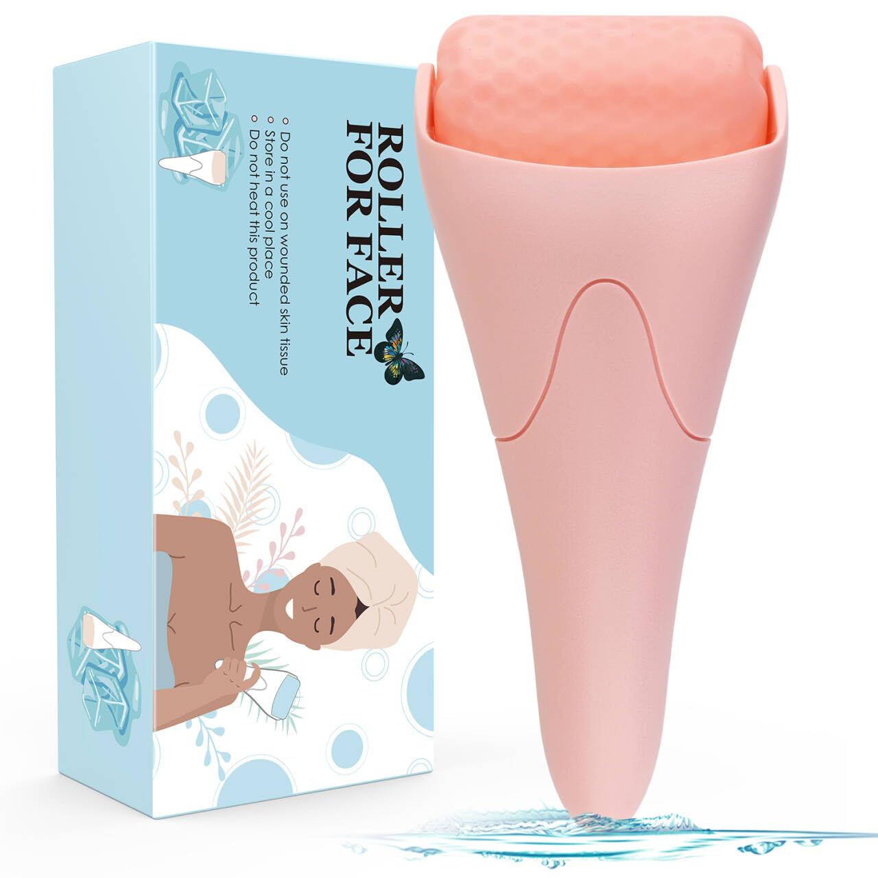 RODILLO DE HIELO PARA ROSTRO FRONNOR ROSA - 1