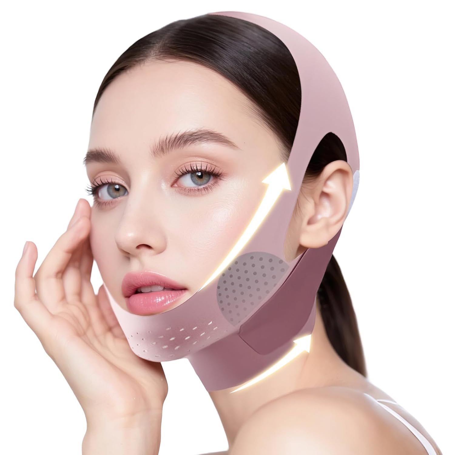 ACCESORIO DE CONTORNO FACIAL JINTION GRAPHENE V-LINE PARA CUELLO Y MANDÍBULA - 1