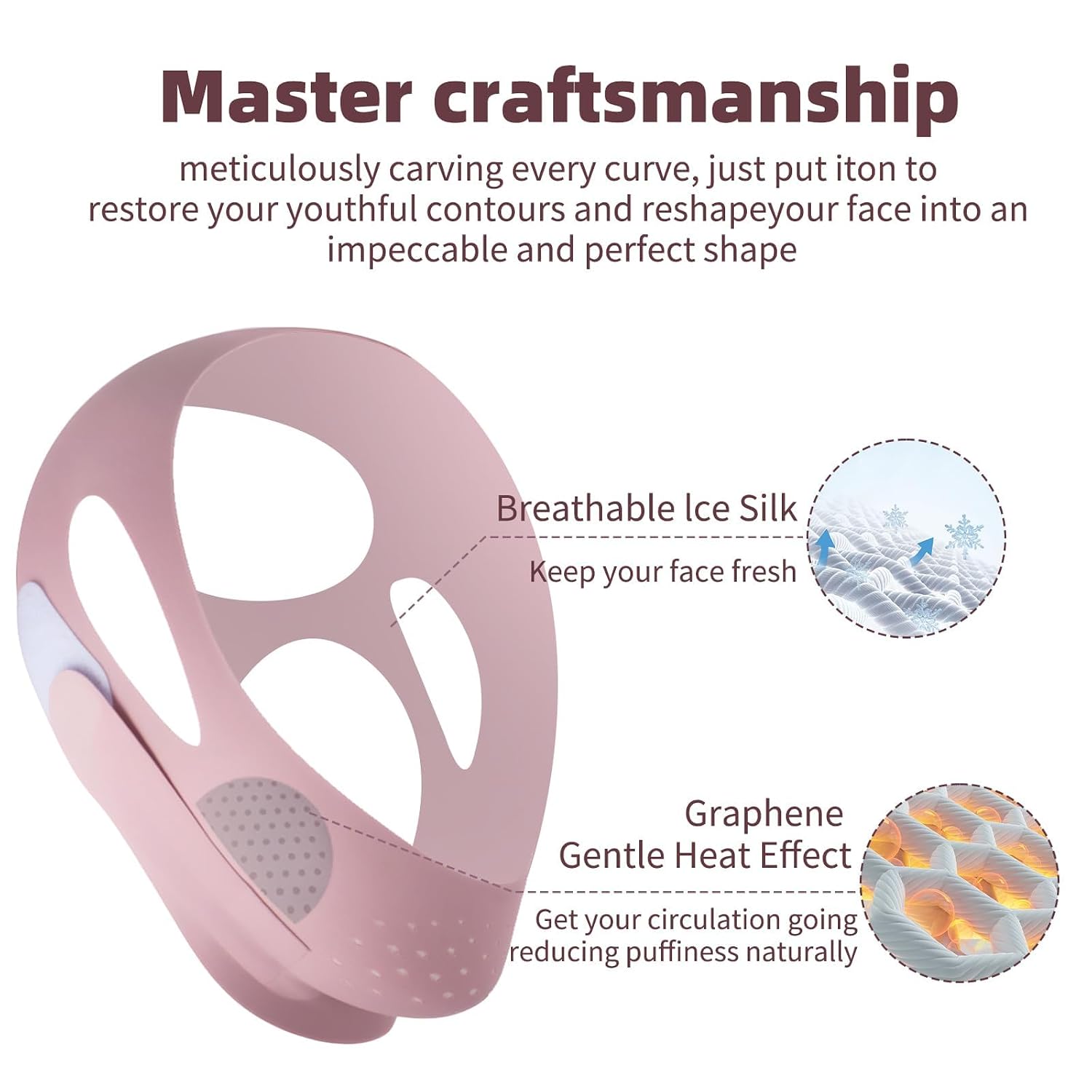 ACCESORIO DE CONTORNO FACIAL JINTION GRAPHENE V-LINE PARA CUELLO Y MANDÍBULA - 2