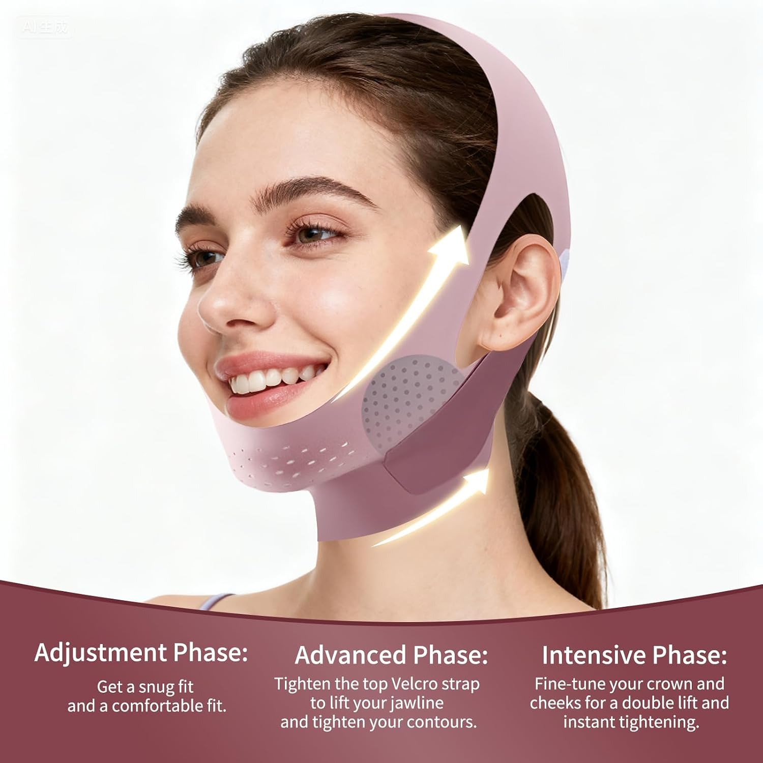 ACCESORIO DE CONTORNO FACIAL JINTION GRAPHENE V-LINE PARA CUELLO Y MANDÍBULA - 5