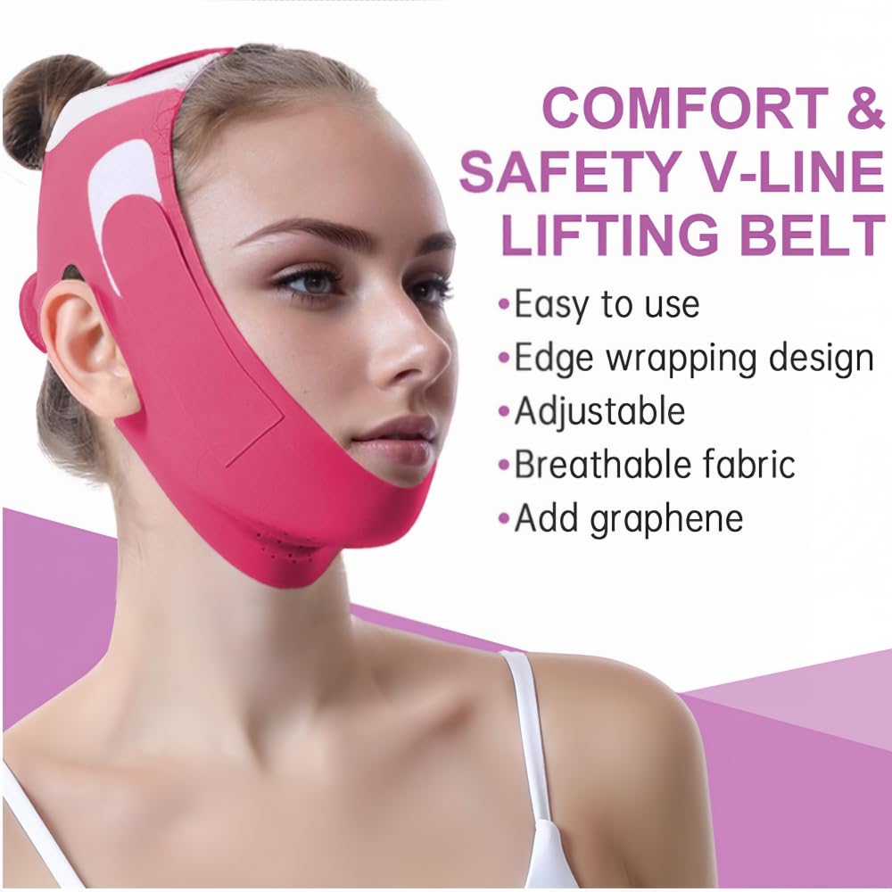 MASCARILLA PARA MENTÓN ROWMATE GRAPHENE V-LINE ROJA MEDIANA - 2