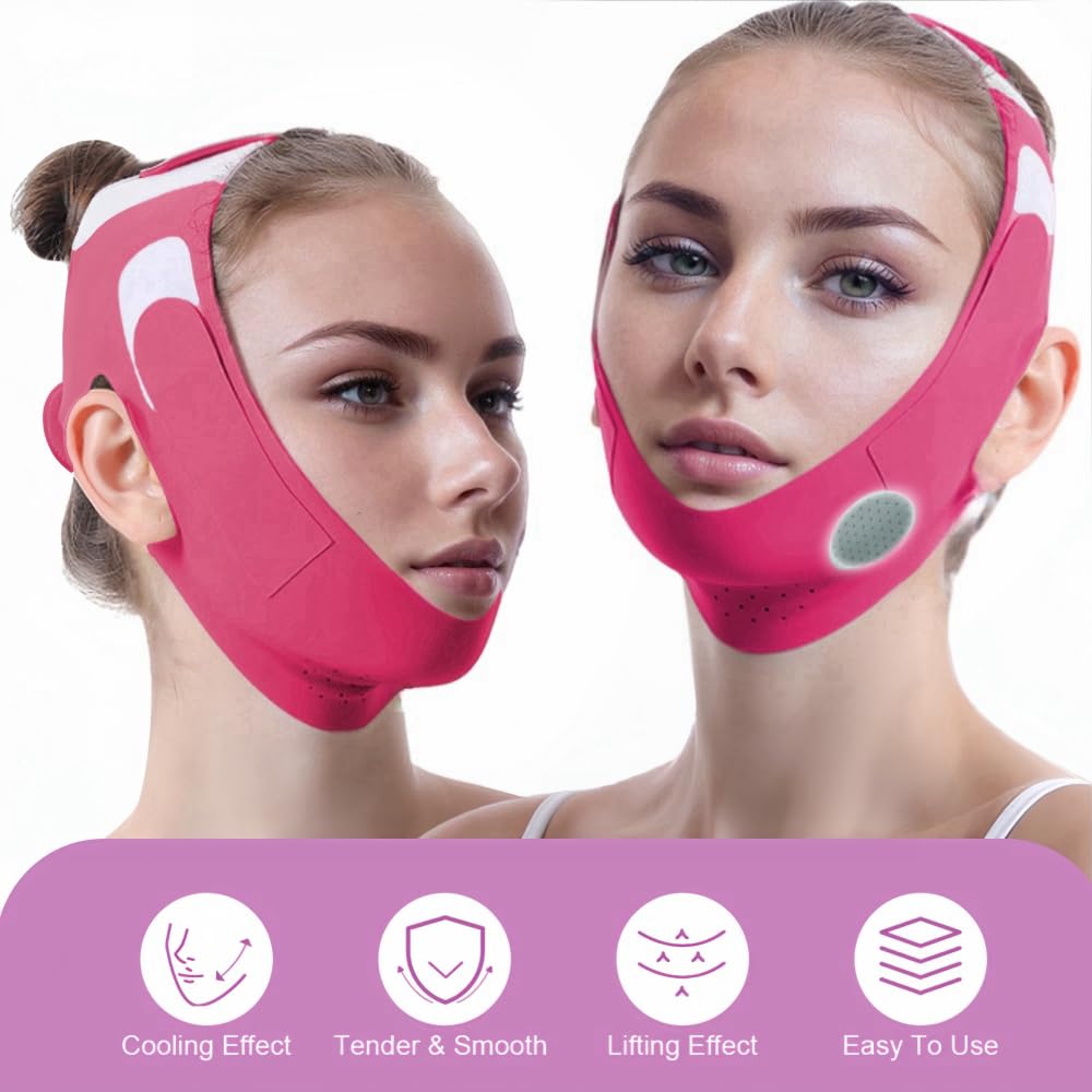 MASCARILLA PARA MENTÓN ROWMATE GRAPHENE V-LINE ROJA MEDIANA - 3
