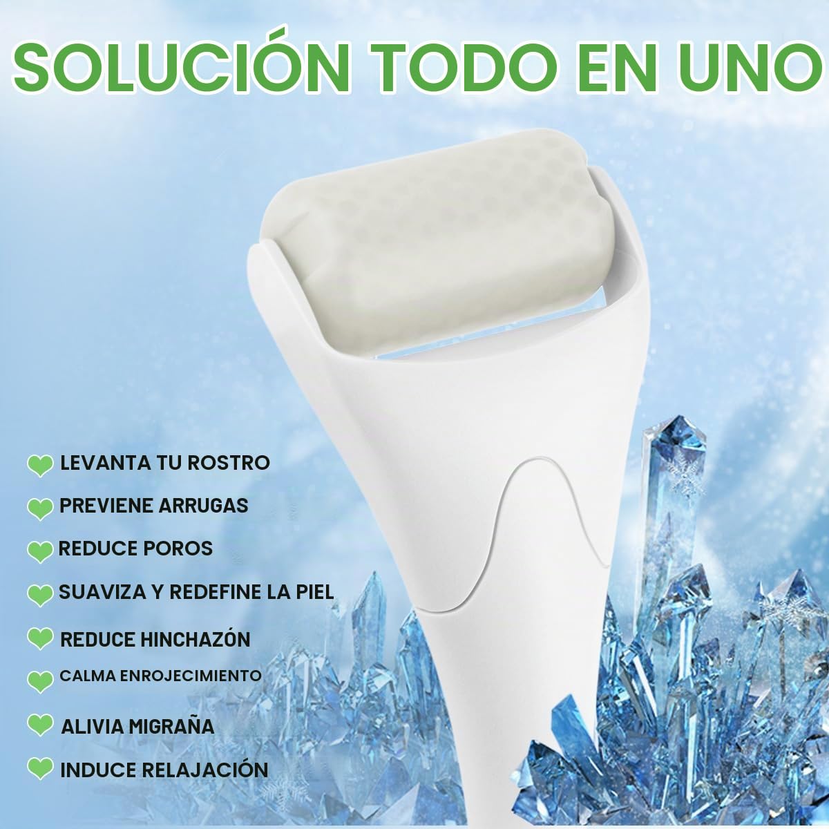 RODILLO DE HIELO PARA ROSTRO FRONNOR BLANCO - 2