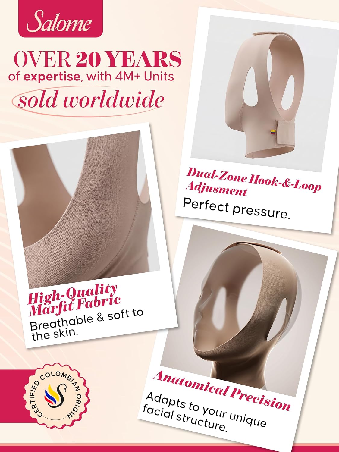 FAJA MENTONERA PARA PAPADA FAJAS SALOME BEIGE - 4