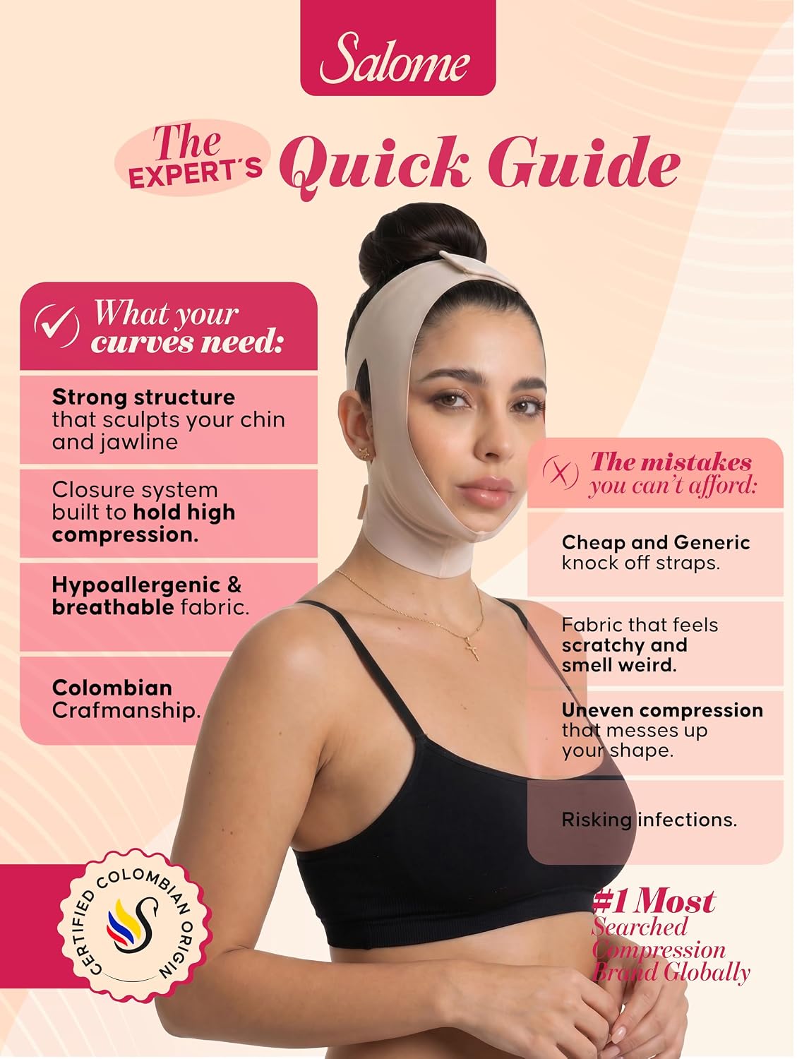 FAJA MENTONERA PARA PAPADA FAJAS SALOME BEIGE - 5