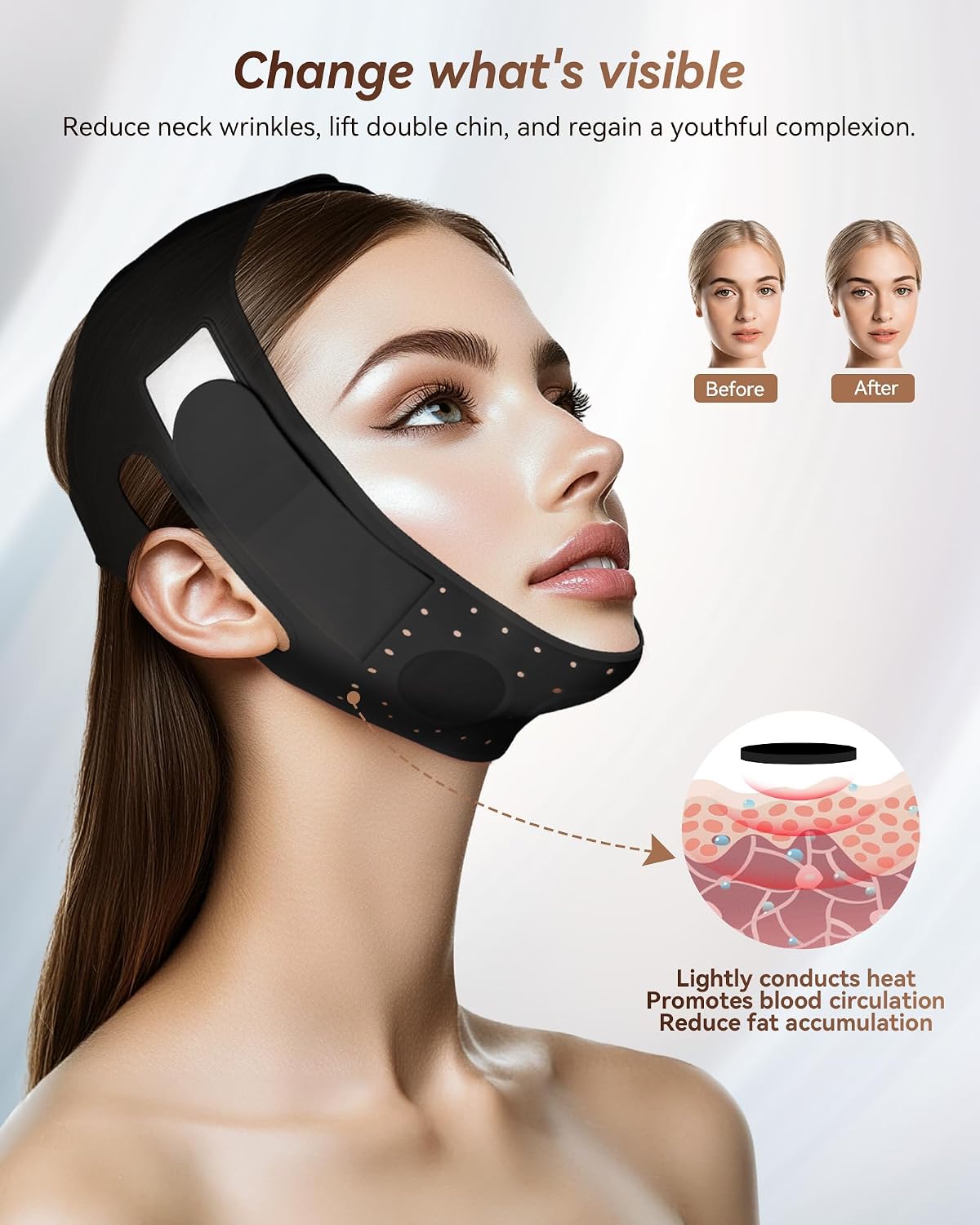 CINTA FACIAL DE SILICONA JUSMORE PARA CONTORNO V REUSABLE - 3