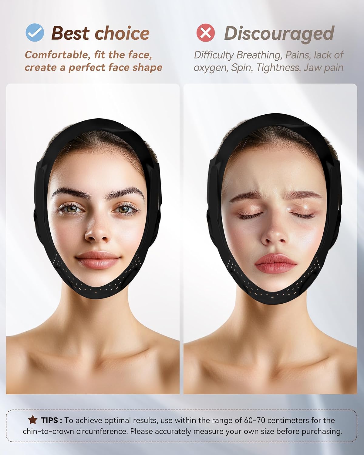 CINTA FACIAL DE SILICONA JUSMORE PARA CONTORNO V REUSABLE - 5