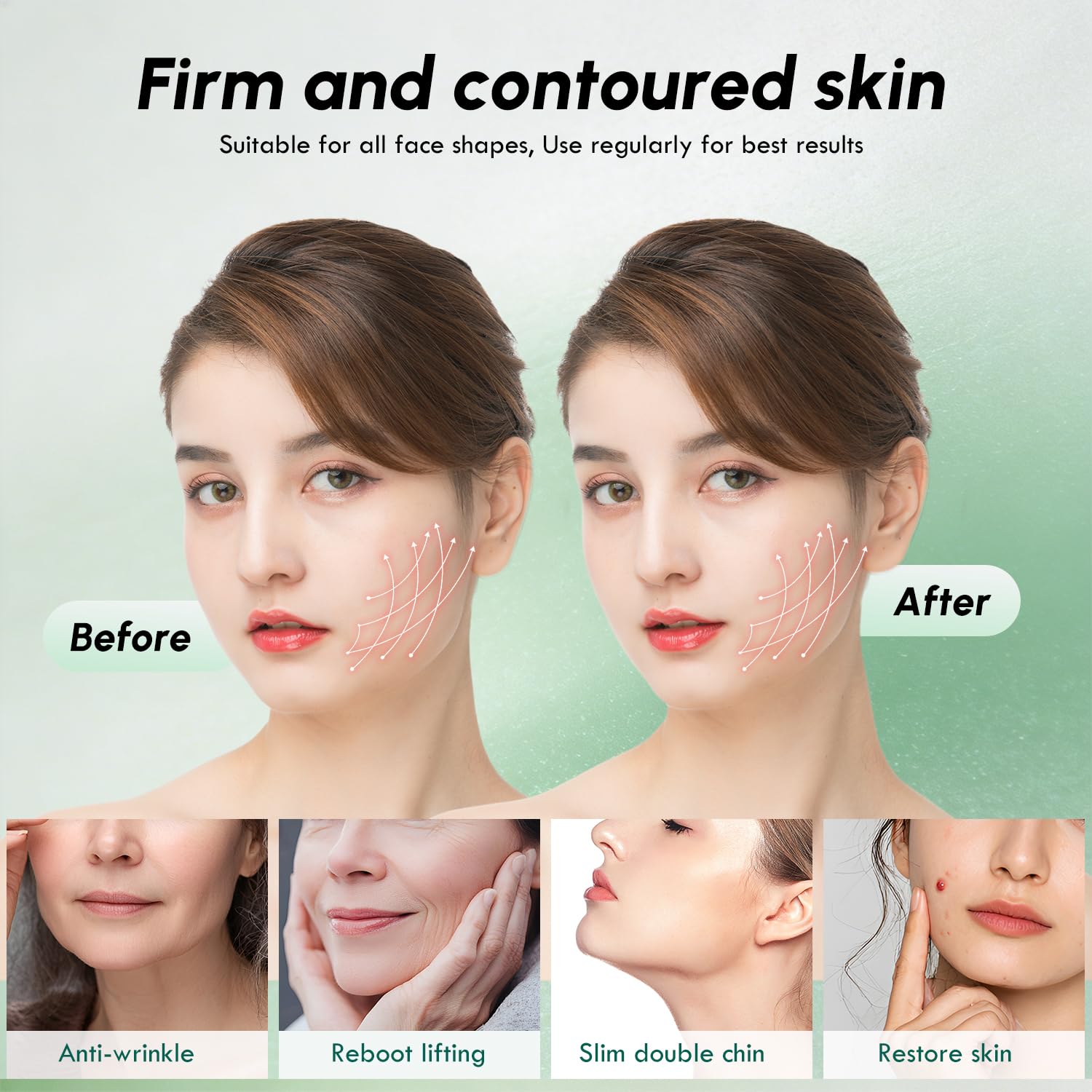 MASCARILLA DE LEVANTAMIENTO V LINE LAOYABB CON TECNOLOGÍA GRAPHENE PARA REDUCCIÓN DE PAPADA - 4