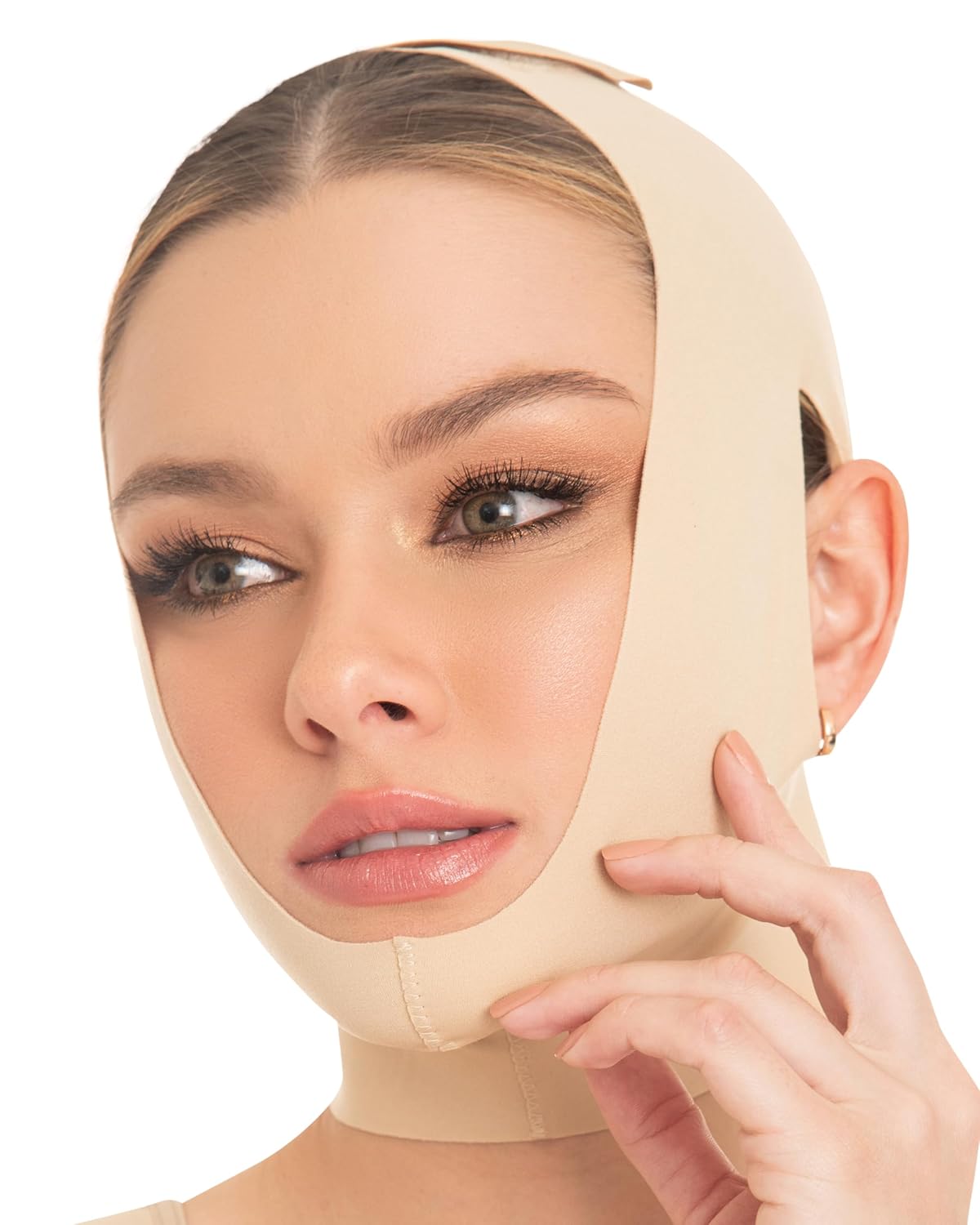 MENTÓNERA POSTQUIRÚRGICA FACIAL MYD FACE SLIMMING BEIGE TALLA S - 1