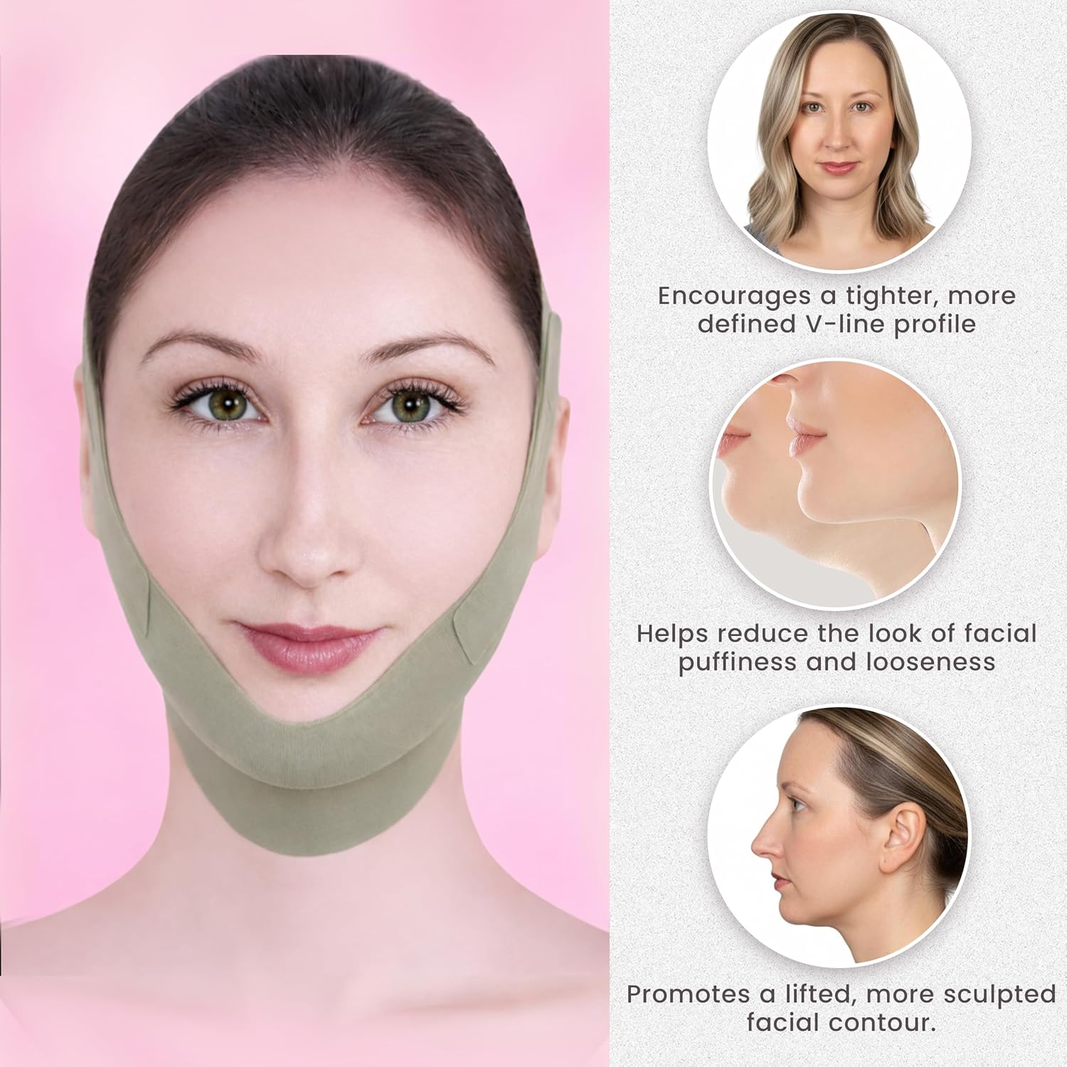 MASCARILLA V-LINE PARA MENTÓN FORPEER AJUSTABLE PARA REDUCCIÓN DE PAPADA Y MODELADO DE MANDÍBULA - 2