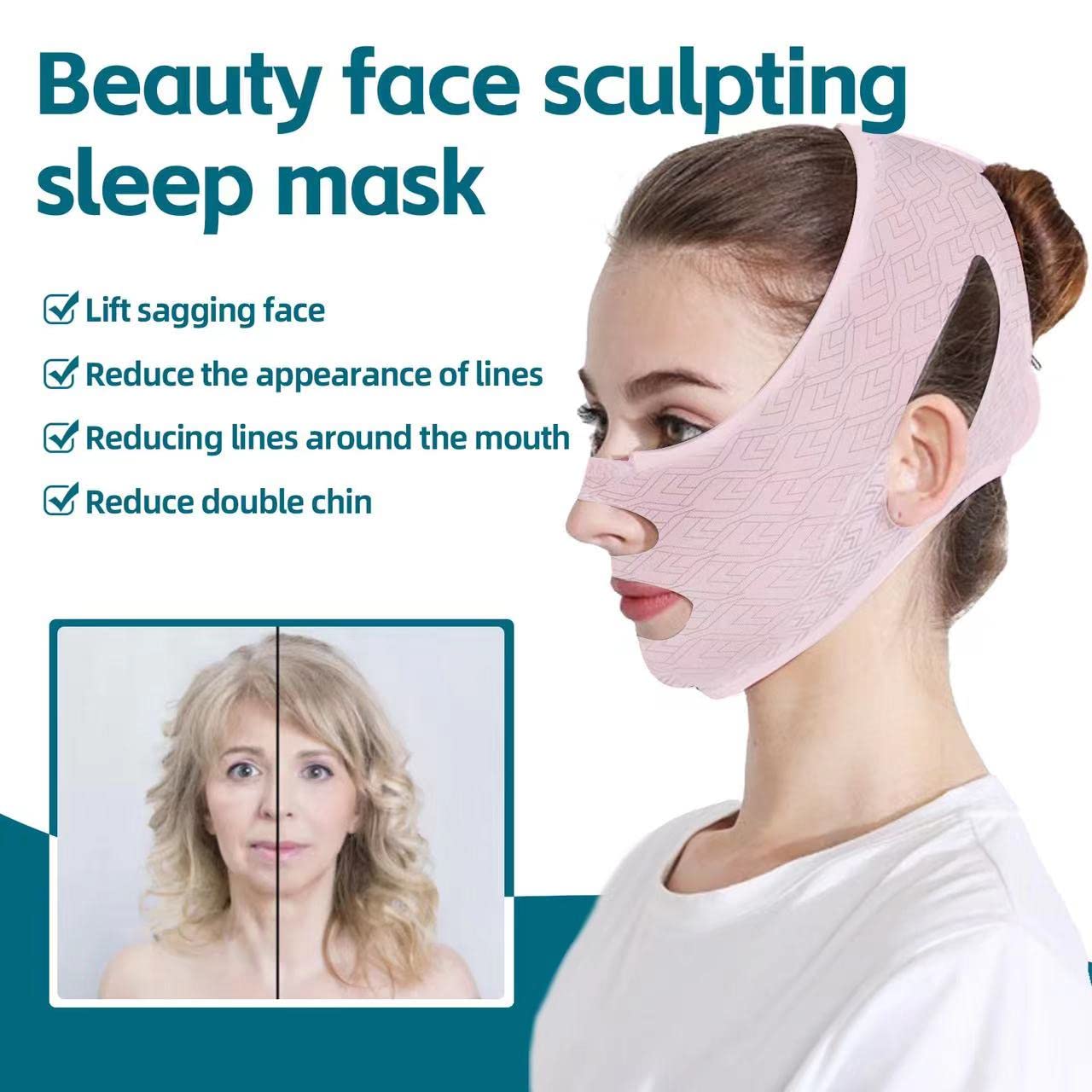MASCARILLA FACIAL MOLDEADORA MZLUWM PARA REDUCCIÓN DE PAPADA Y LIFTING FACIAL - 3