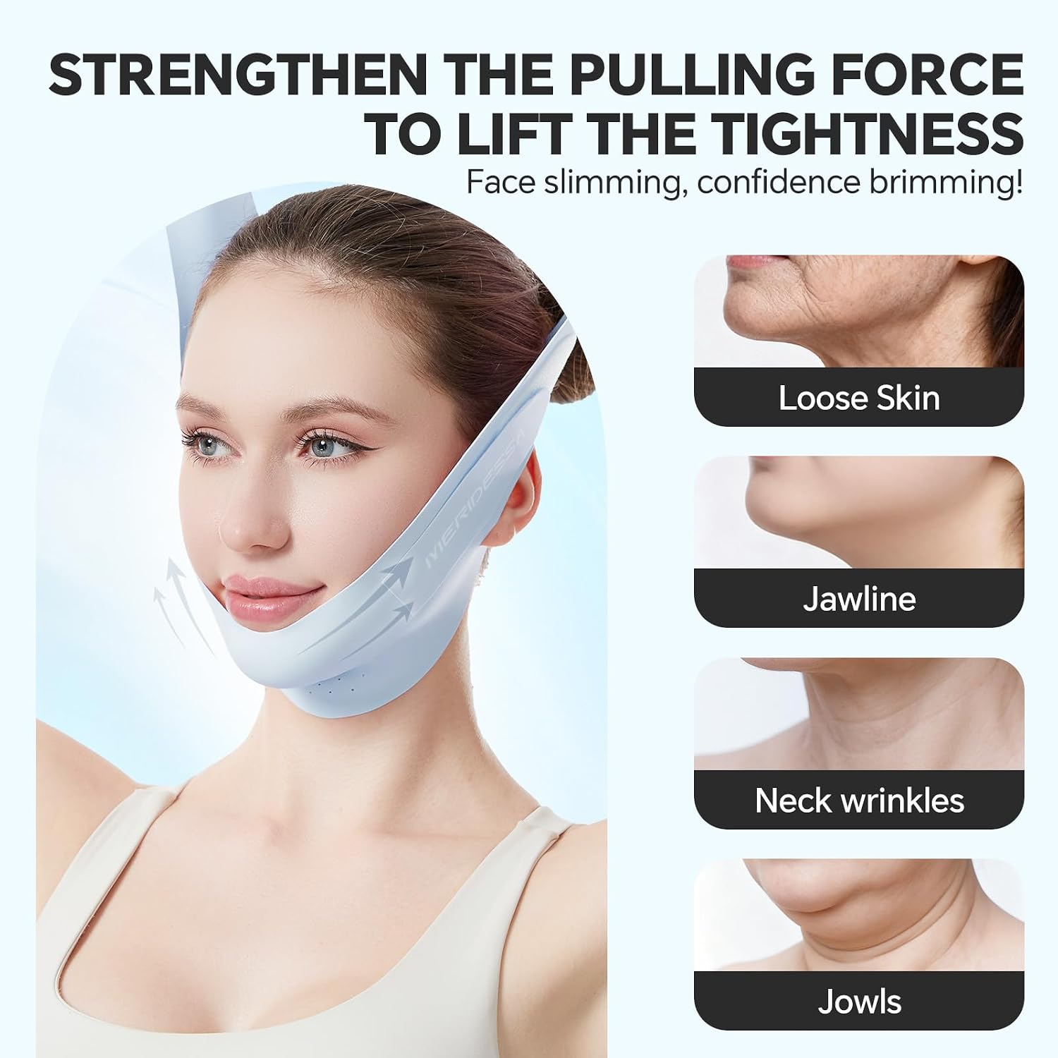 MASCARILLA FACIAL LIFTING MERIDESSA V-LIFT PRO AZUL - 3