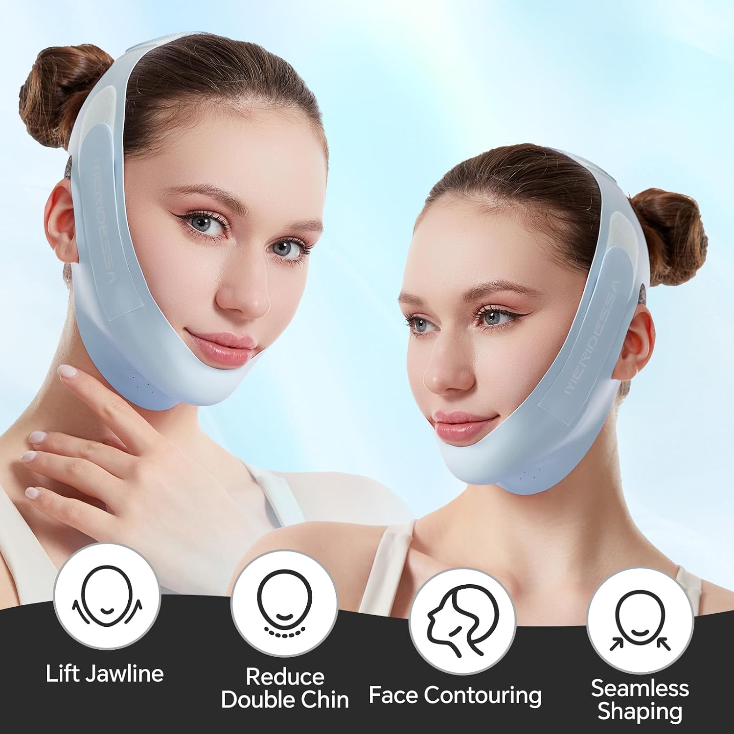 MASCARILLA FACIAL LIFTING MERIDESSA V-LIFT PRO AZUL - 4