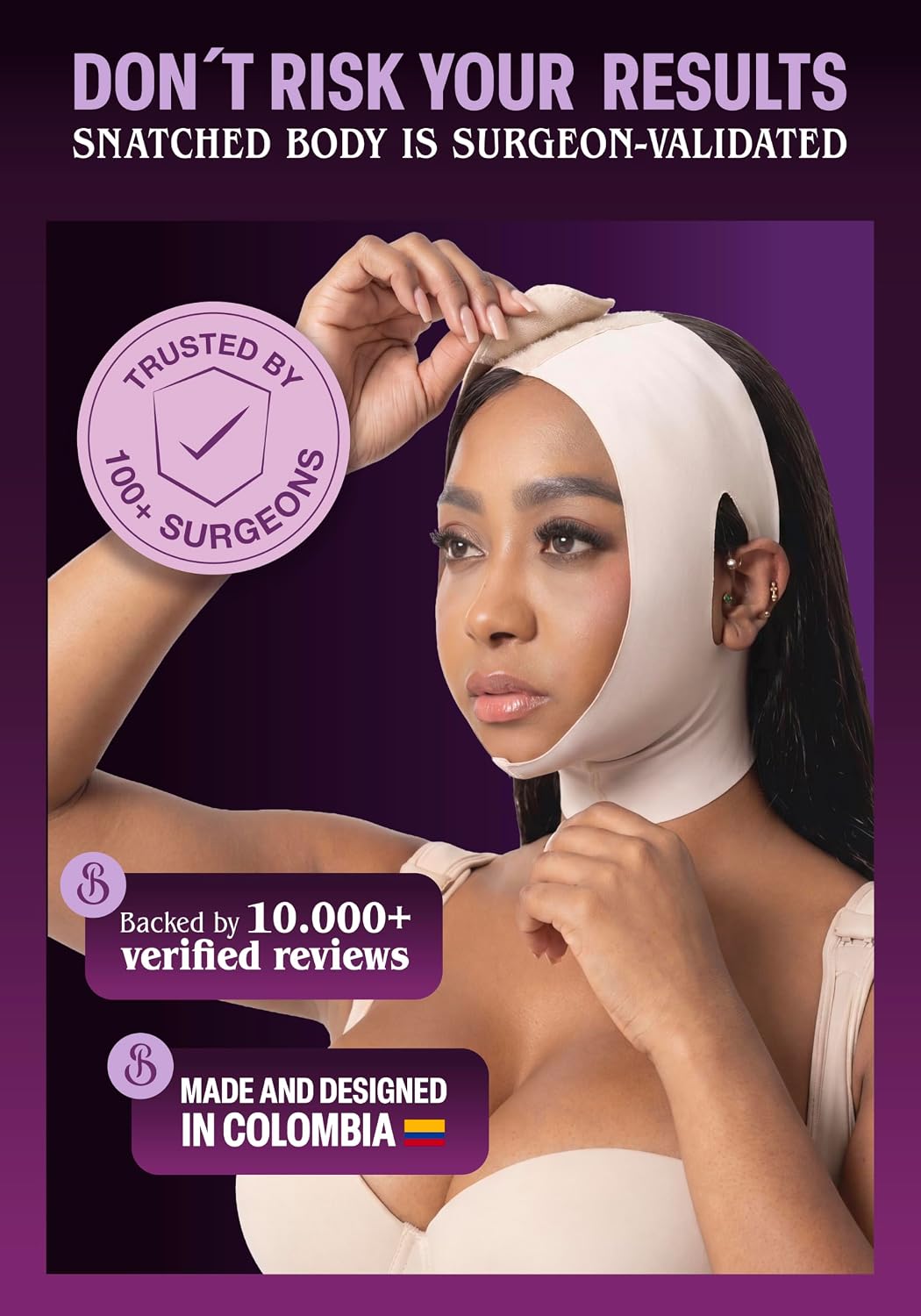 FAJA MENTONERA SNATCHED BODY PARA LIFTING Y COMPRESIÓN FACIAL - 4