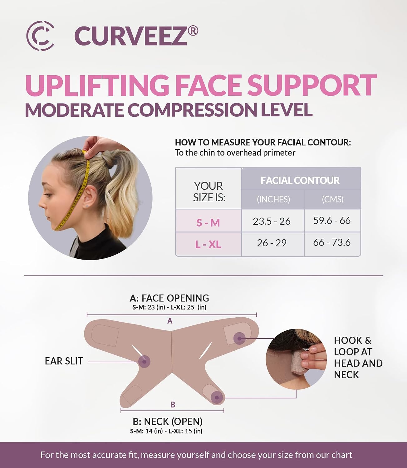 FAJA MENTONERA CURVEEZ POST CIRUGÍA LIPO COMPRESORA PARA PAPADA Y CUELLO - 2