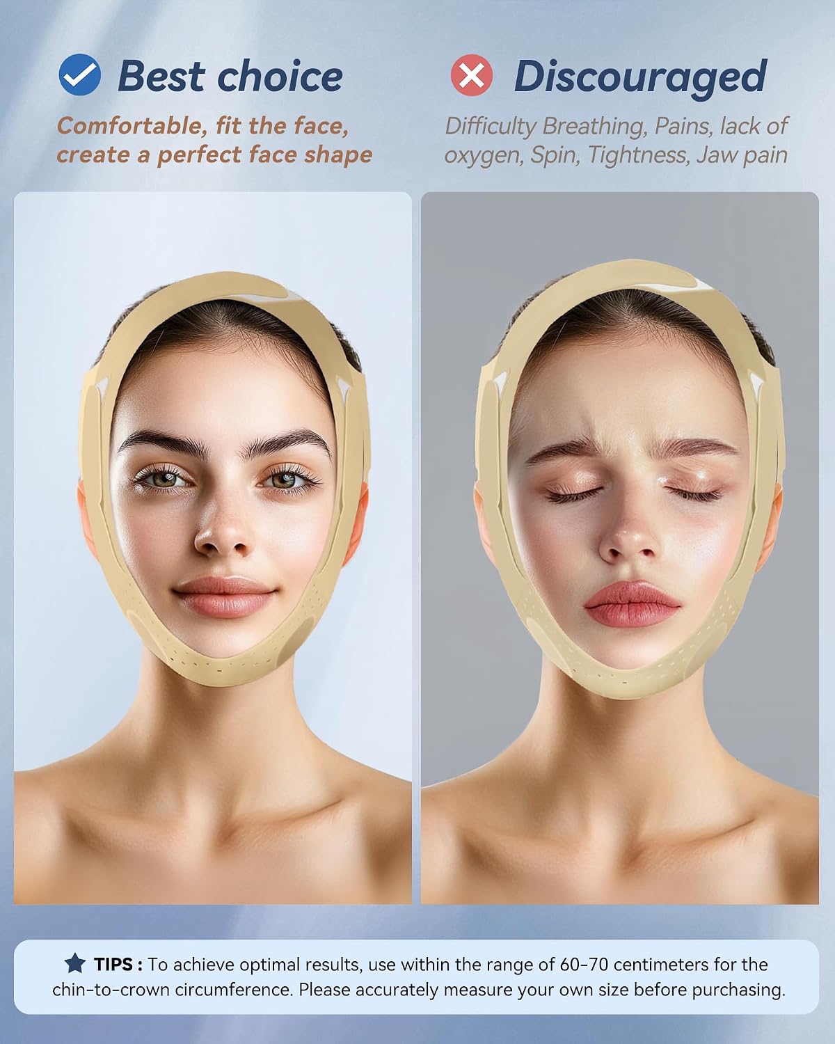 CINTA FACIAL DE SILICONA REUTILIZABLE JUSMORE PARA MENTÓN - 4