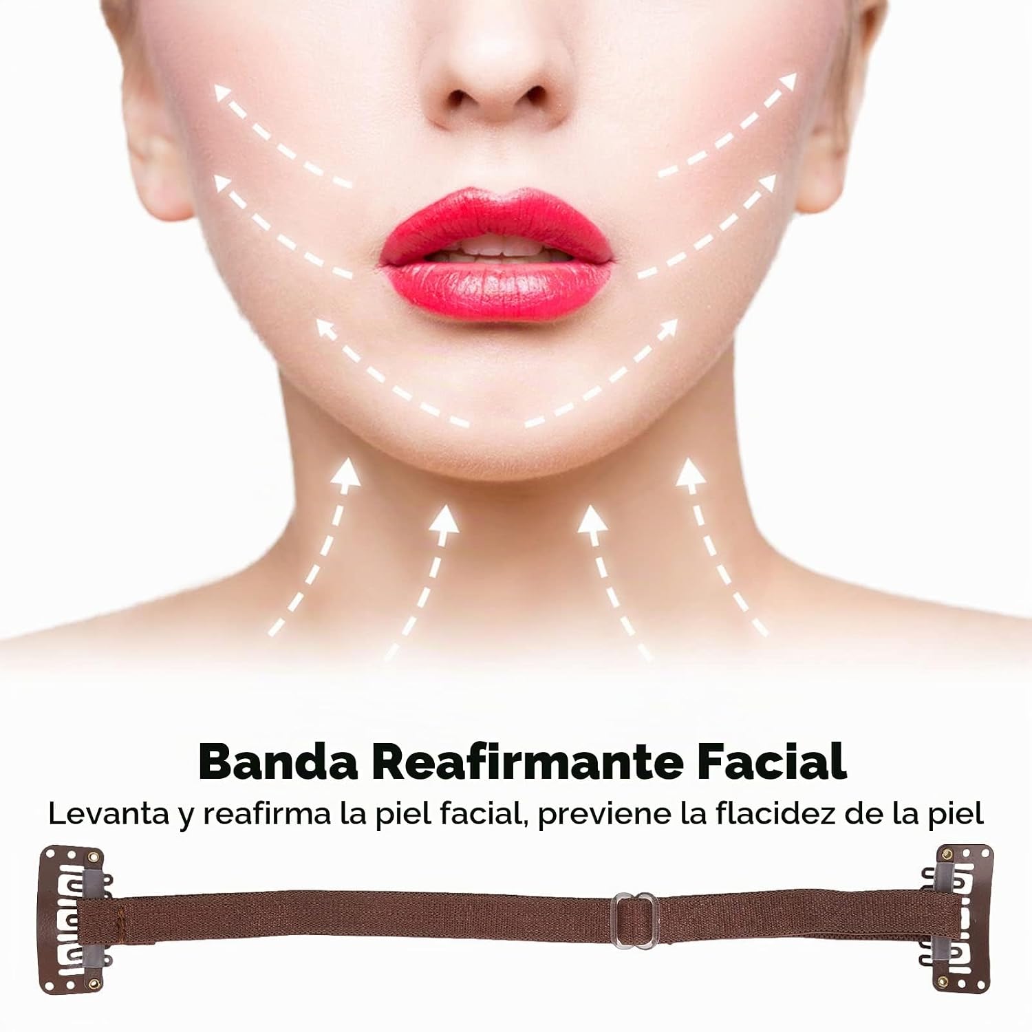 BANDAS FACIALES LUQEEG 4 UNIDADES CON CLIPS AJUSTABLES PARA LIFTING Y REDUCCIÓN DE ARRUGAS - 2