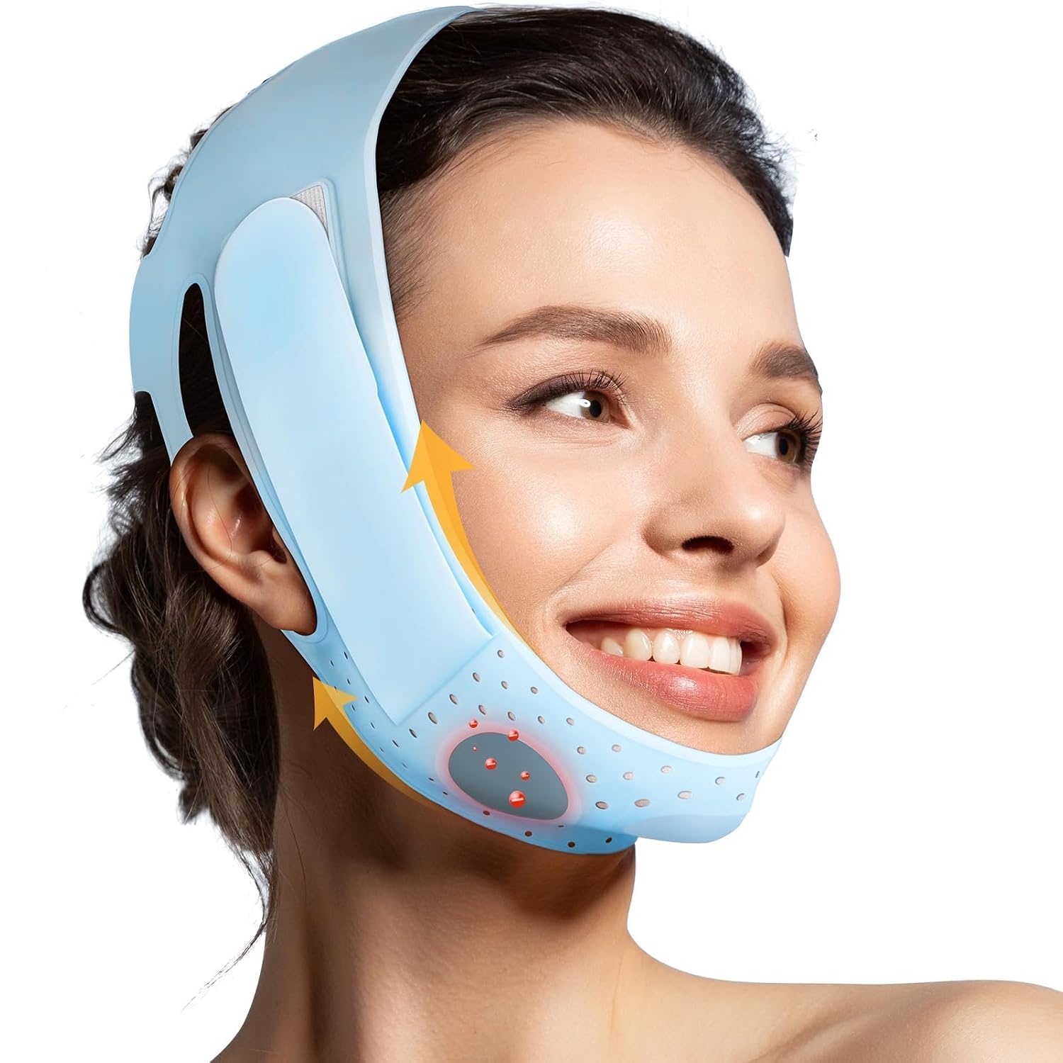 MASCARILLA DE LEVANTAMIENTO FACIAL JUSRON V-LINE COLOR CELESTE CLARO - 1