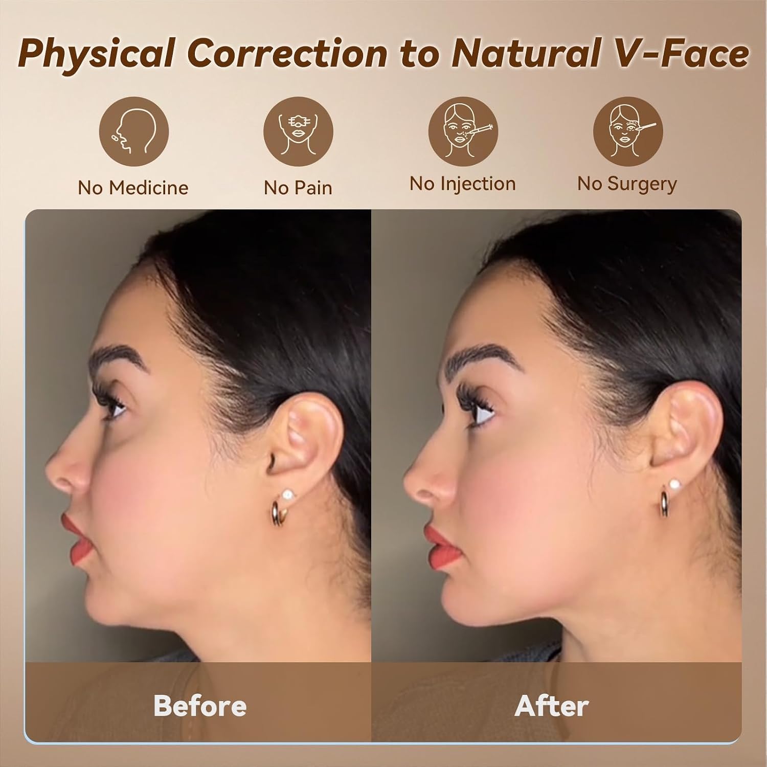 MASCARILLA DE LEVANTAMIENTO FACIAL JUSRON V-LINE COLOR CELESTE CLARO - 2