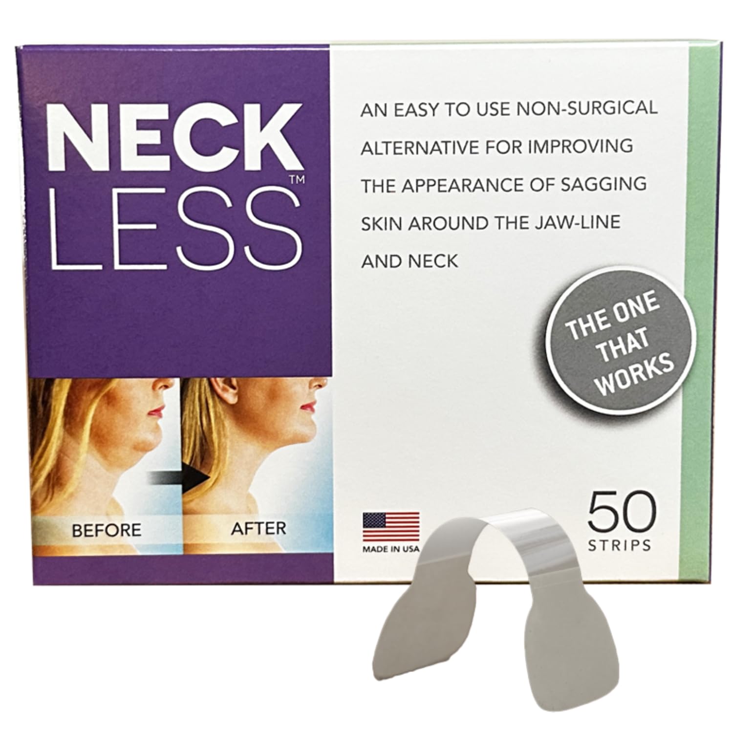 CINTA FACIAL PROFESIONAL NECK-LESS SISTEMA LIFTING INVISIBLE 50 TIRAS - 1
