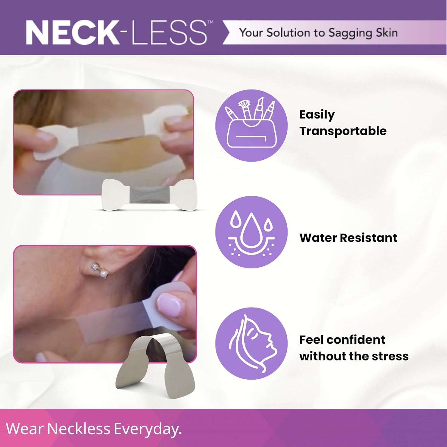 CINTA FACIAL PROFESIONAL NECK-LESS SISTEMA LIFTING INVISIBLE 50 TIRAS - 5