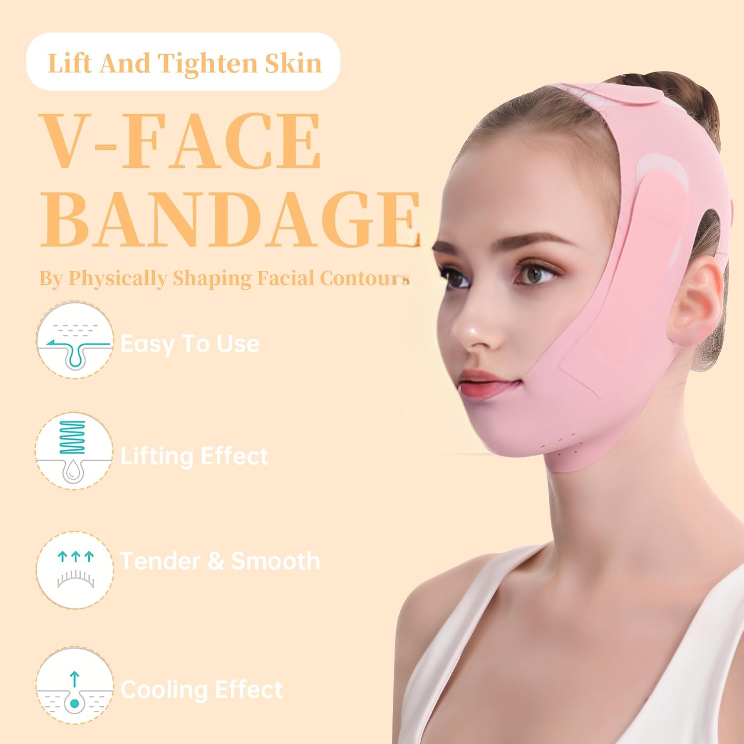 MASCARILLA FACIAL V LINE LIFTING MASK LOSKE PARA REAFIRMAR Y CONTORNEAR - 4