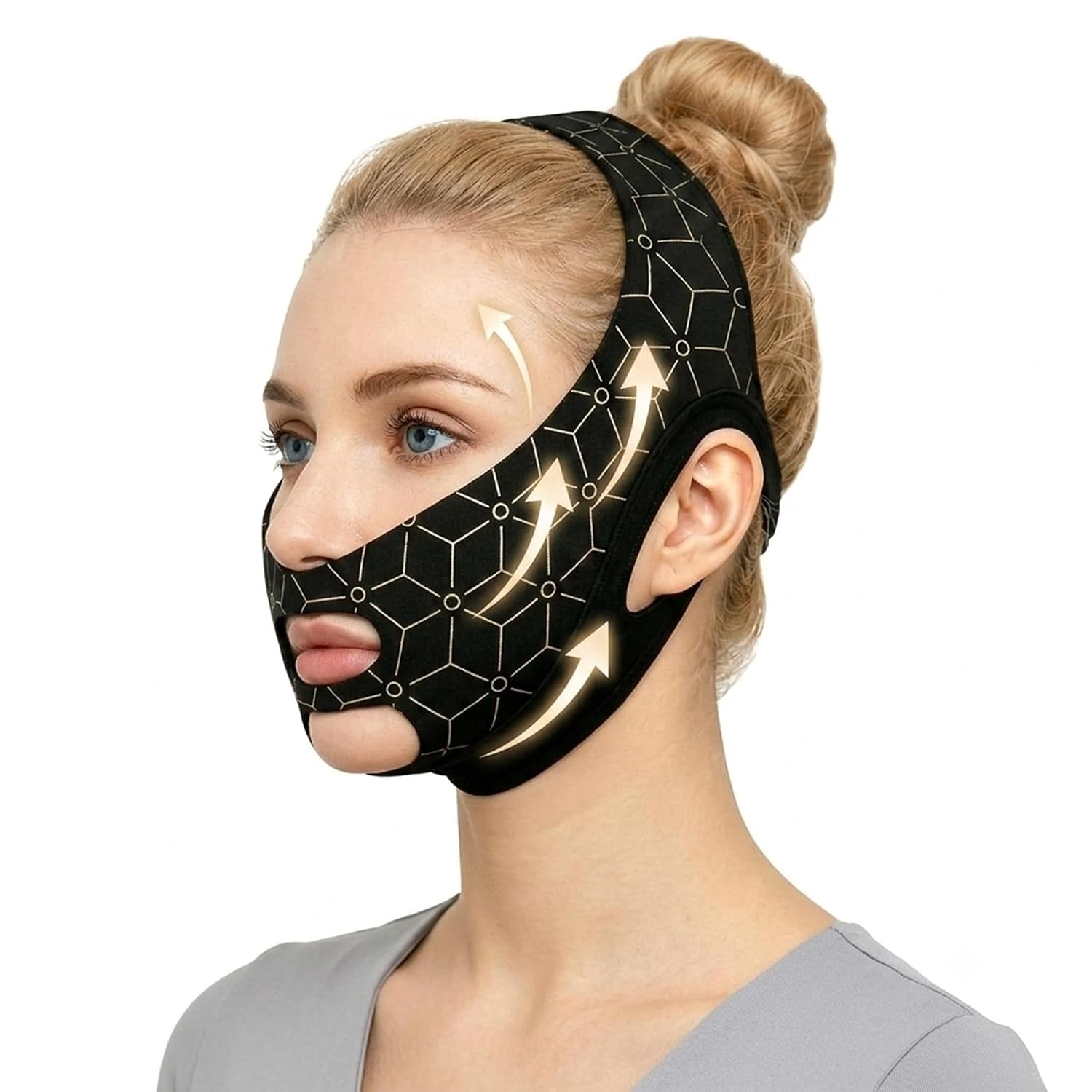 REDUCTOR DE PAPADA REUTILIZABLE AIMERY PARA MUJER CON AJUSTE V LINE - 1
