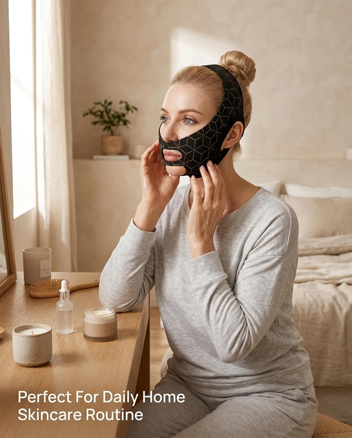 REDUCTOR DE PAPADA REUTILIZABLE AIMERY PARA MUJER CON AJUSTE V LINE - 5