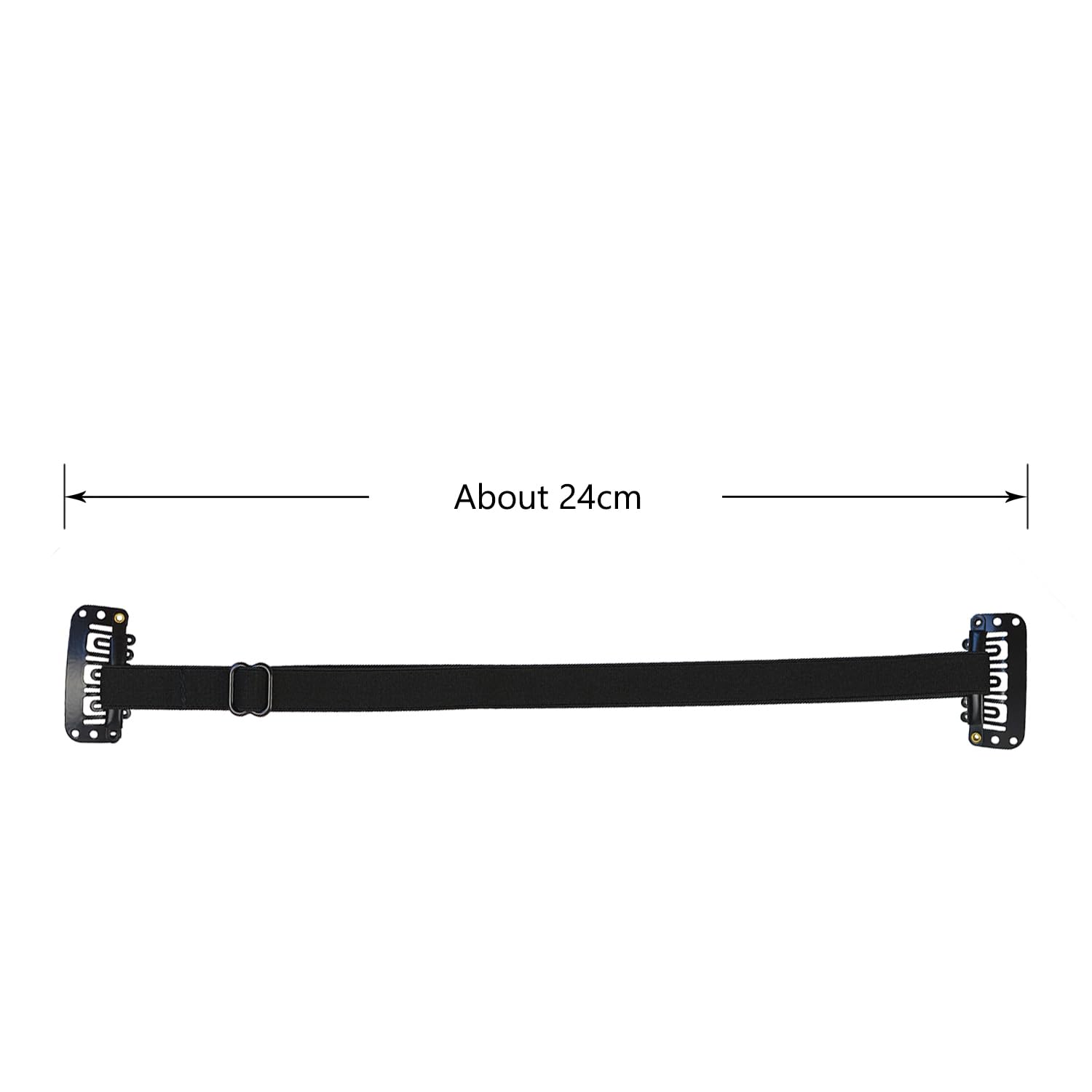 BANDAS FACIALES YTBYT CON CLIPS AJUSTABLES 24 CM NEGRO - 2
