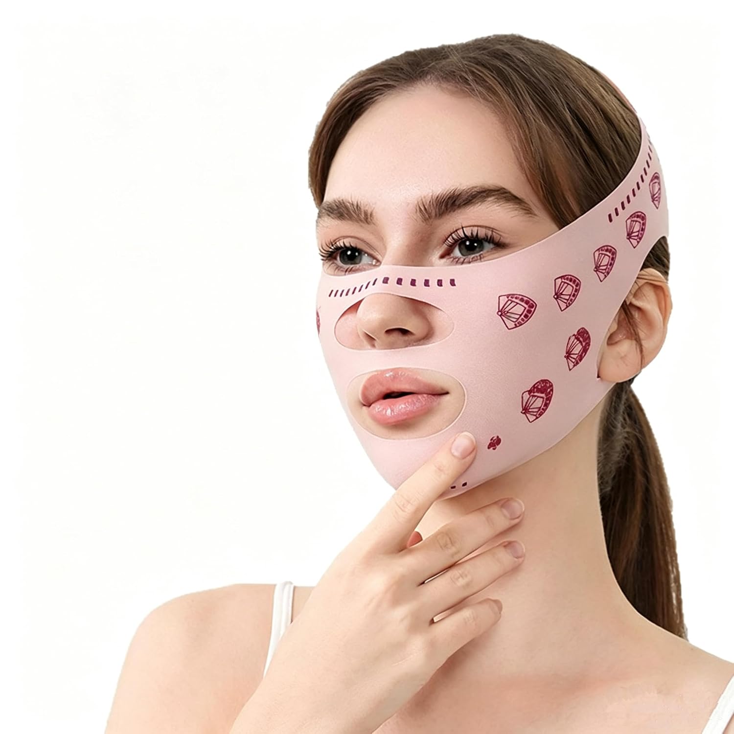 BANDA FACIAL REAFIRMANTE AIMERY MODELO PINK PATTERN - 1