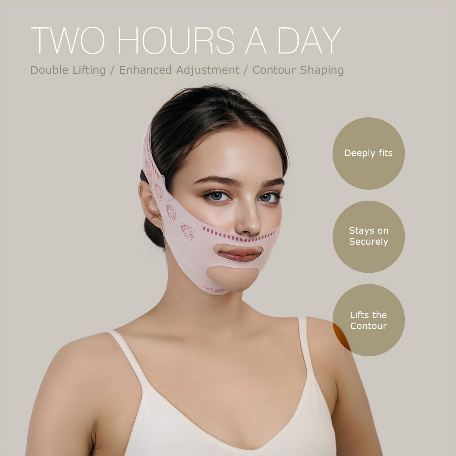 BANDA FACIAL REAFIRMANTE AIMERY MODELO PINK PATTERN - 2