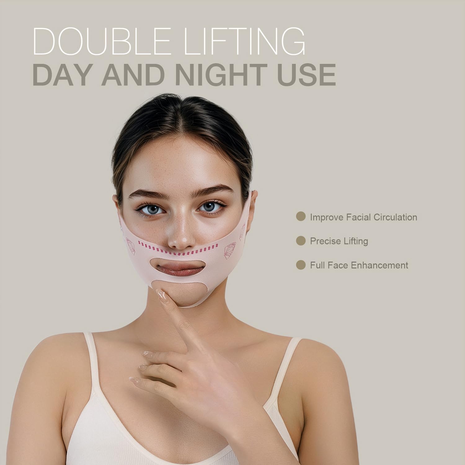BANDA FACIAL REAFIRMANTE AIMERY MODELO PINK PATTERN - 3