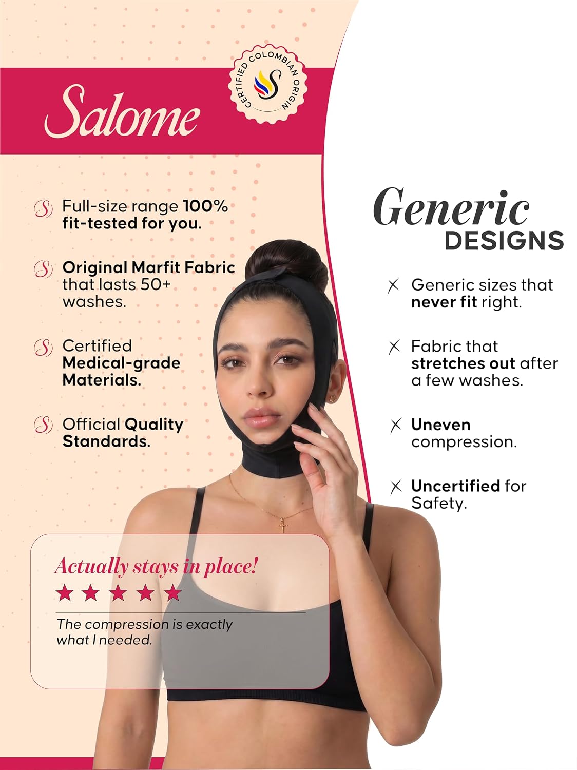 FAJA MENTONERA FAJAS SALOME PARA PAPADA Y POST CIRUGÍA - 3