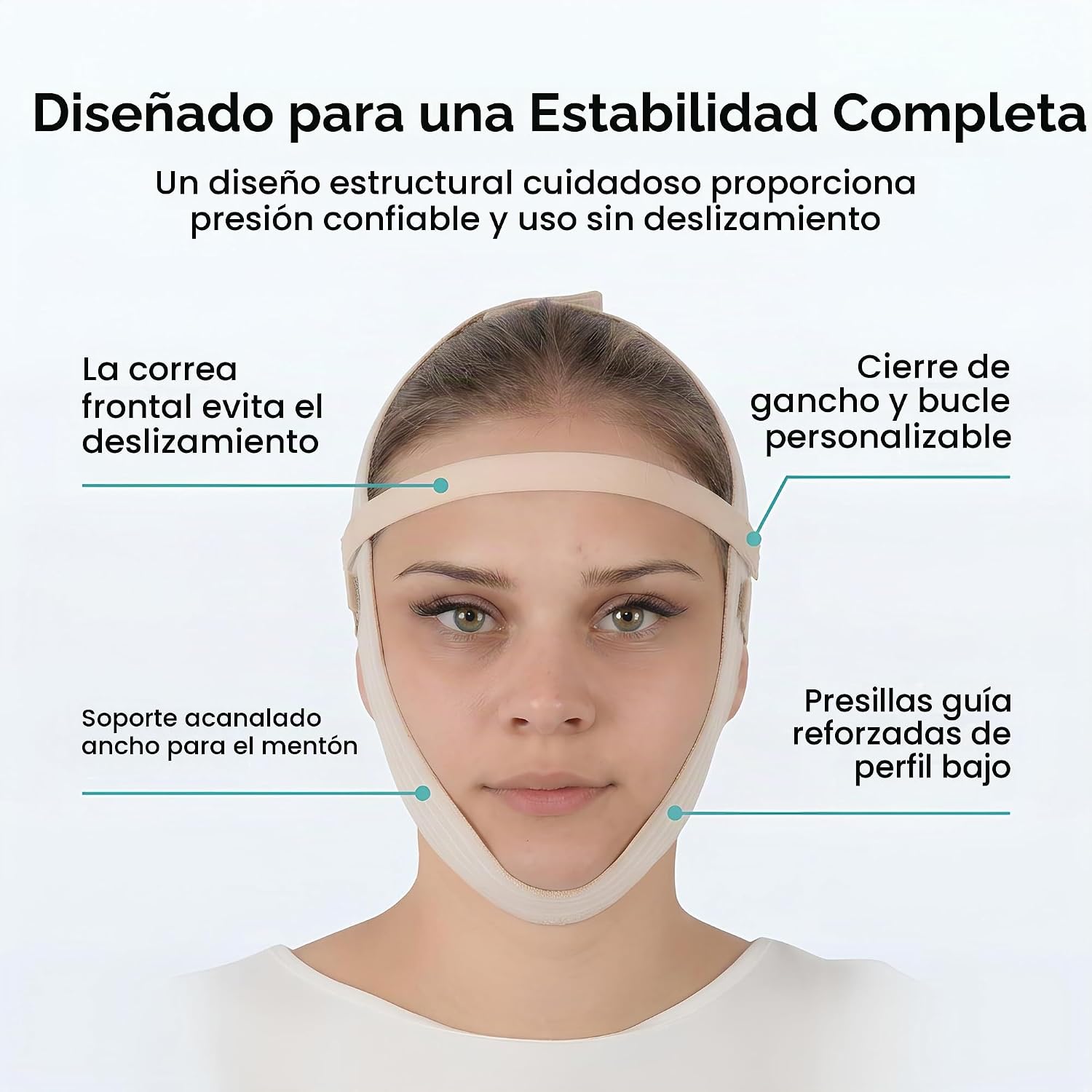 FAJA FACIAL COMPRESIVA POST CIRUGÍA IKIDO UNIVERSAL - 3
