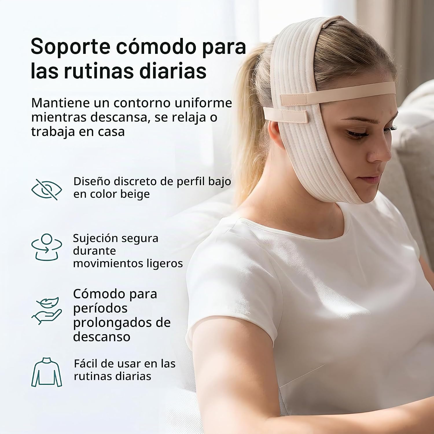 FAJA FACIAL COMPRESIVA POST CIRUGÍA IKIDO UNIVERSAL - 5