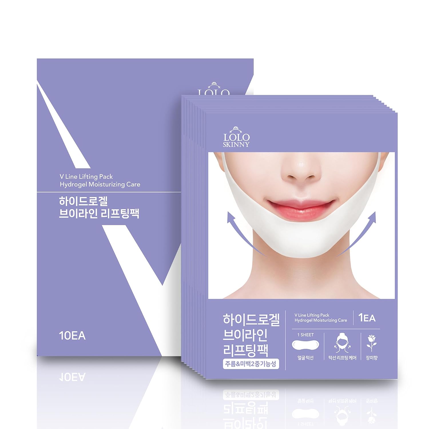 REDUCTOR DE PAPADA LOLOSKINNY V LINE HYDROGEL 10 UNIDADES - 2