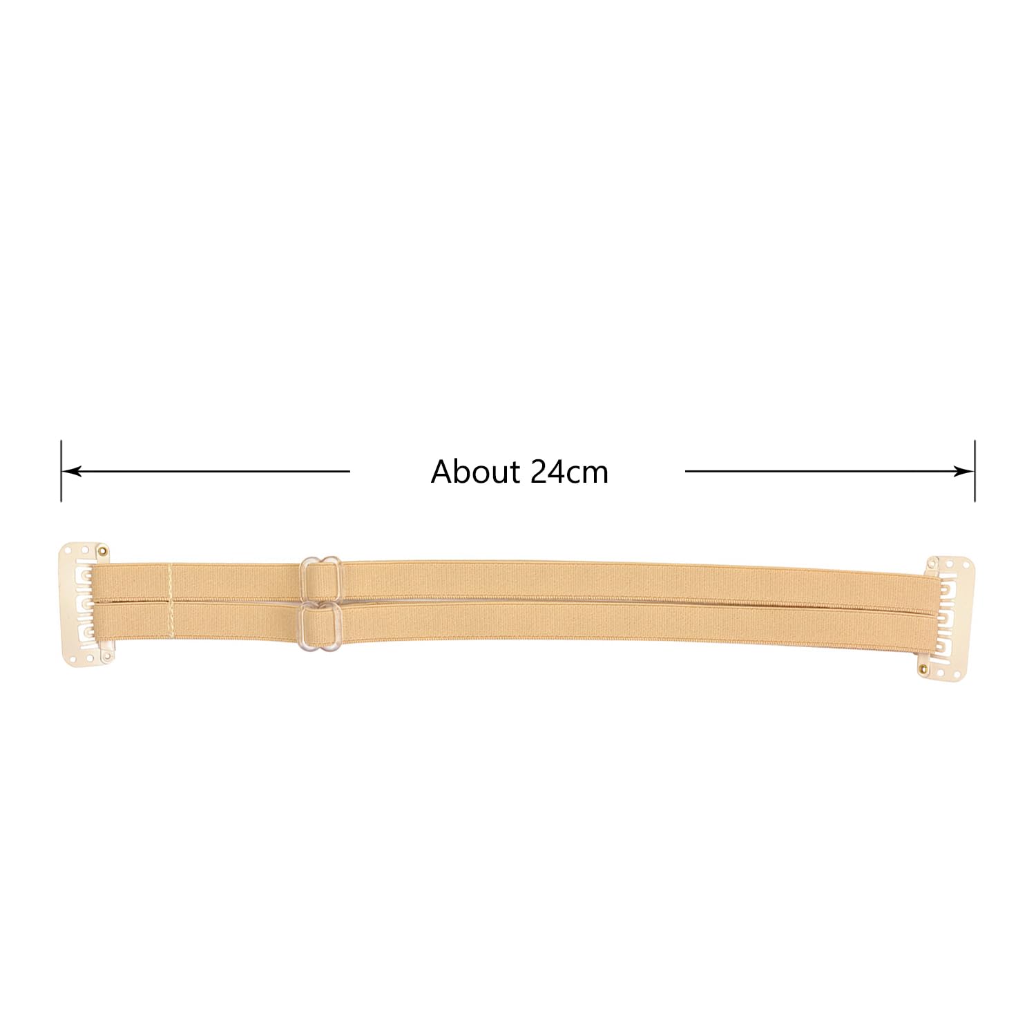 BANDAS FACIALES YTBYT CON CLIPS AJUSTABLES 24CM RUBIO DOBLE - 3