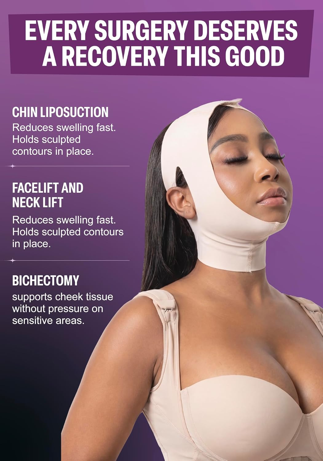 FAJA MENTONERA SNATCHED BODY PARA LIFTING Y COMPRESIÓN FACIAL - 5
