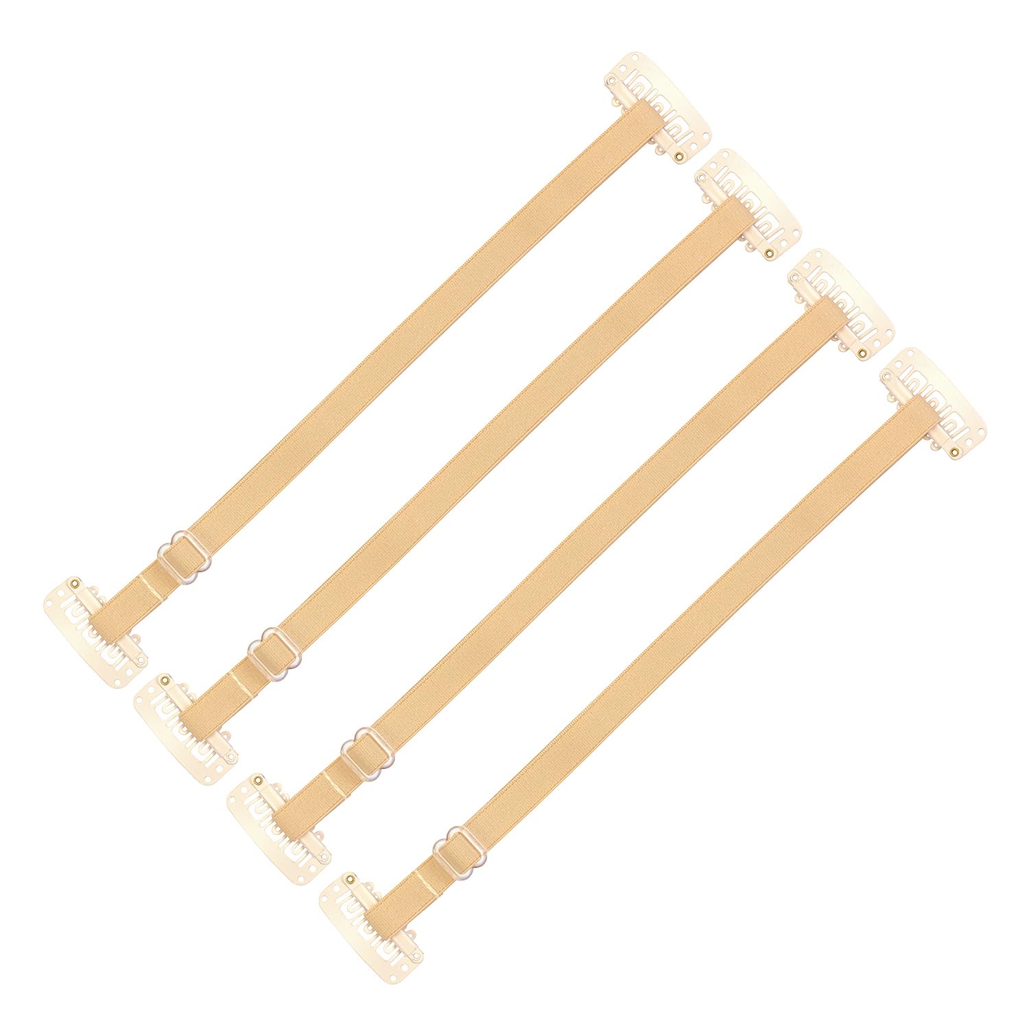 BANDAS FACIALES YTBYT CON CLIPS 24CM RUBIAS 4 UNIDADES - 1