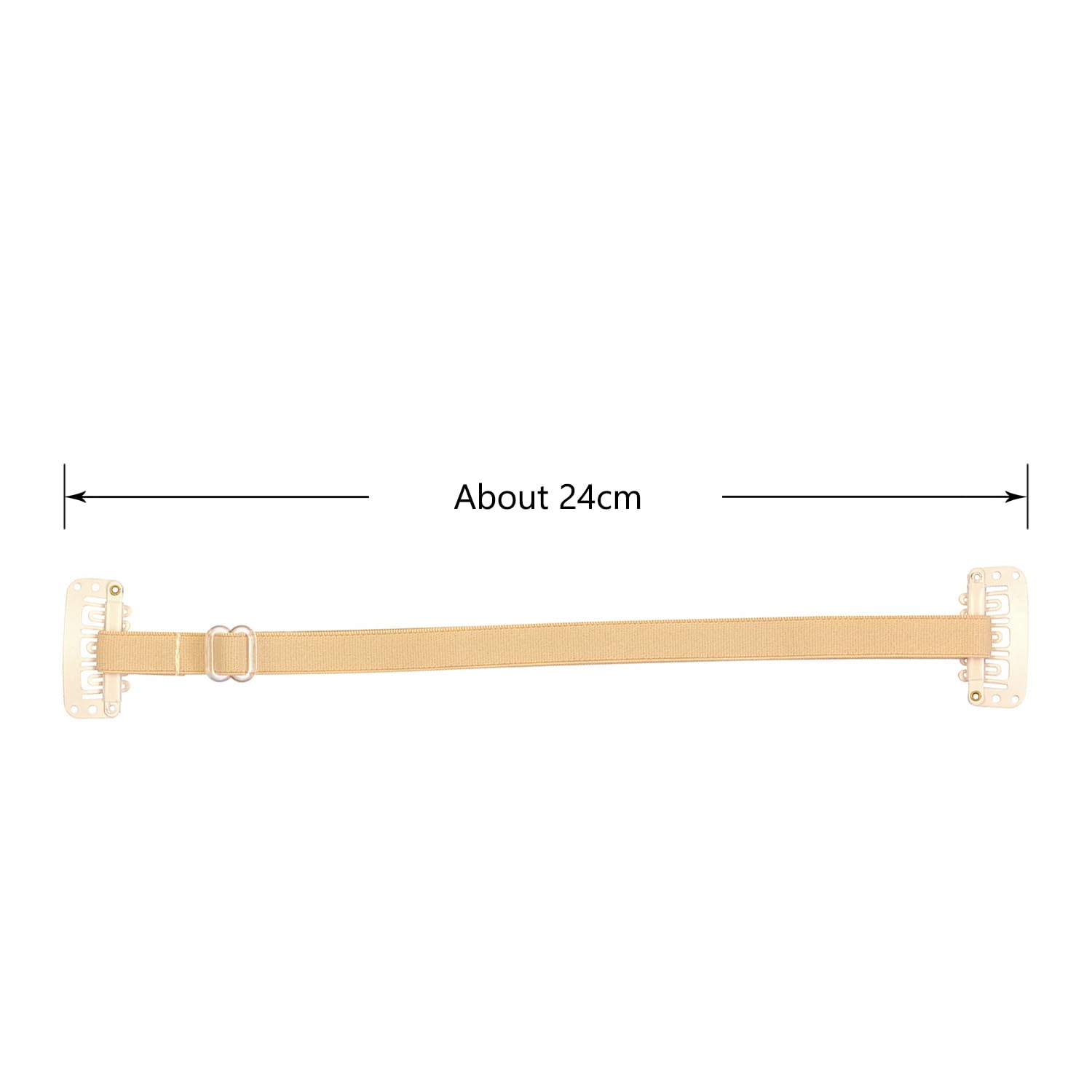 BANDAS FACIALES YTBYT CON CLIPS 24CM RUBIAS 4 UNIDADES - 2
